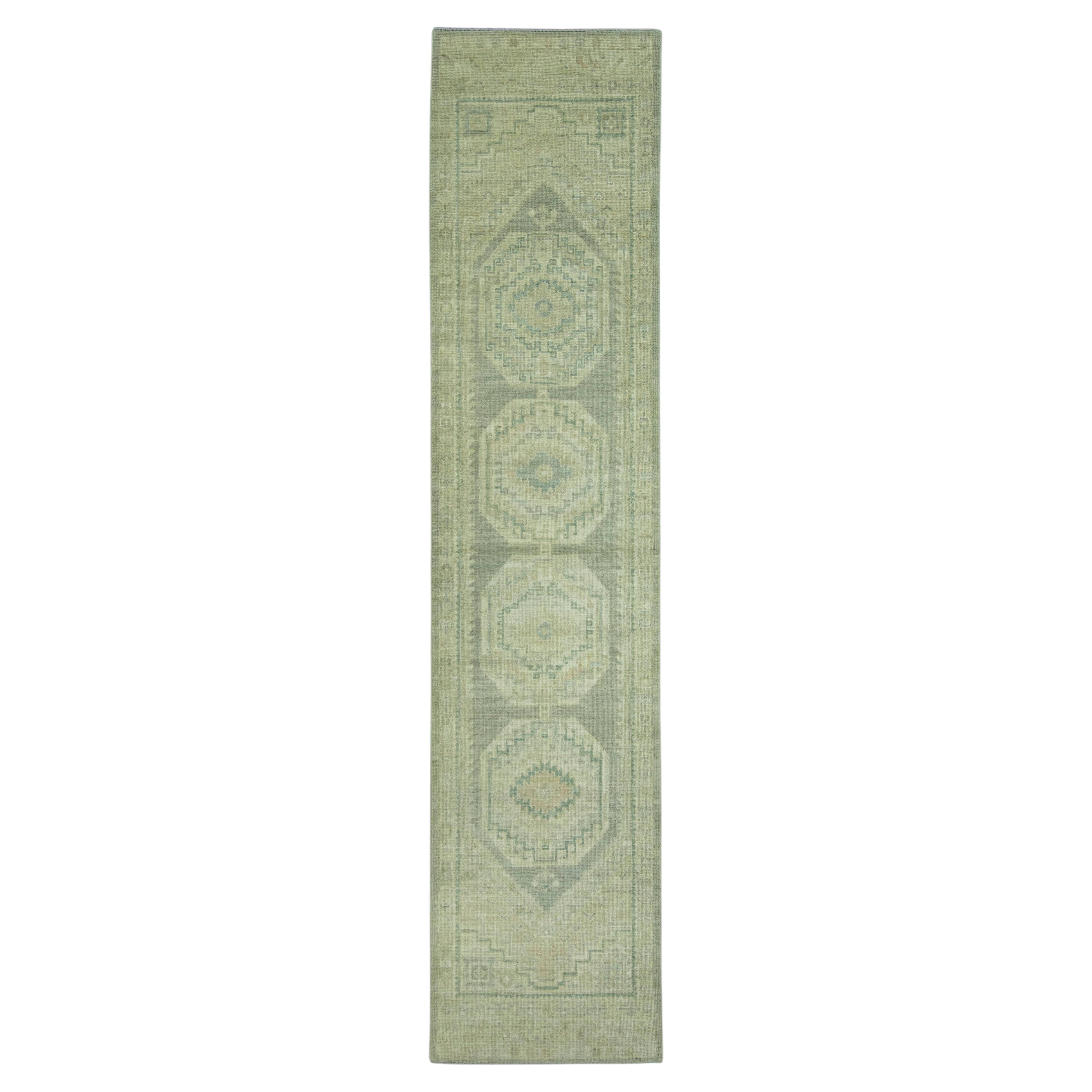Turkish Oushak Rug 3' x 13'2" #19408