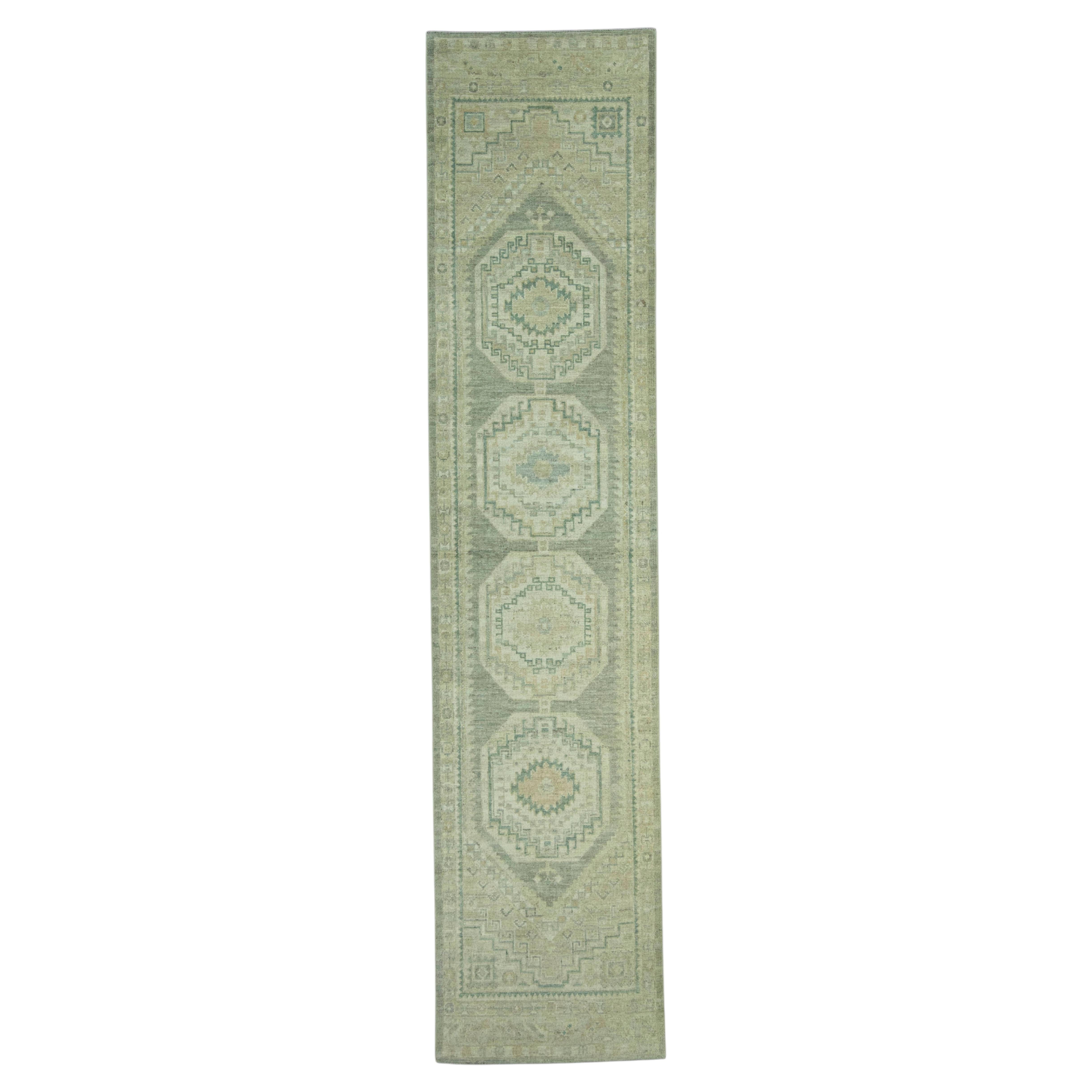 Turkish Oushak Rug 3' x 13'4" #19495