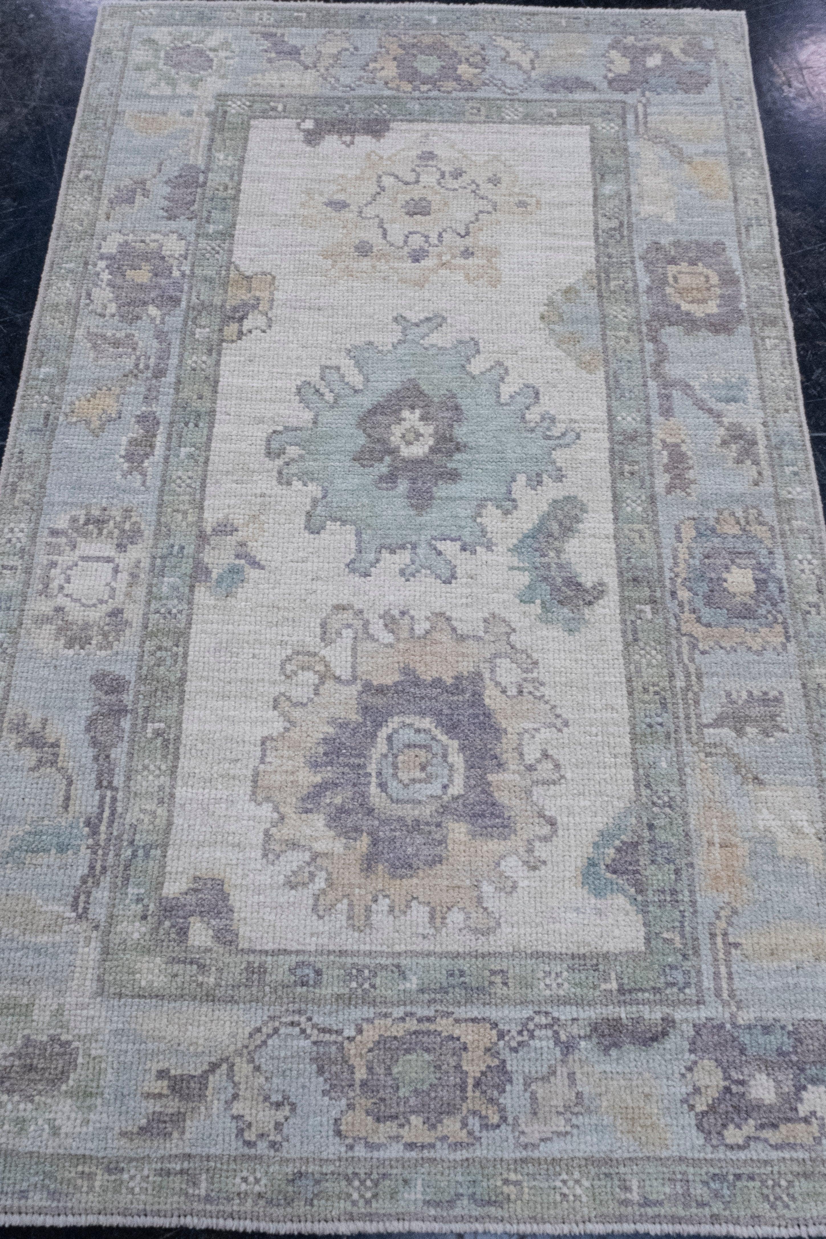 Turkish Oushak Rug 3' x 4'11