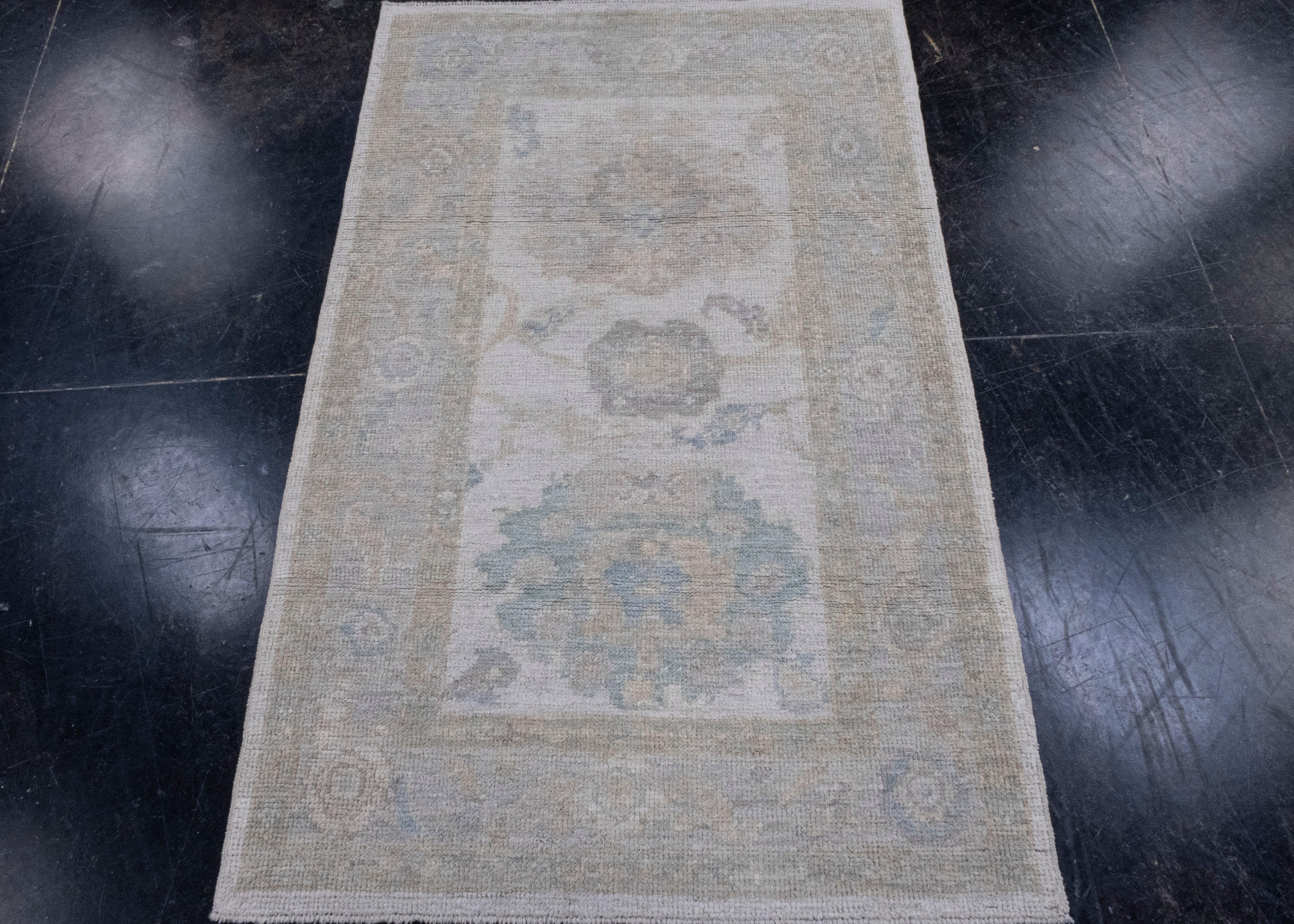 Turkish Oushak Rug 3' x 4'9