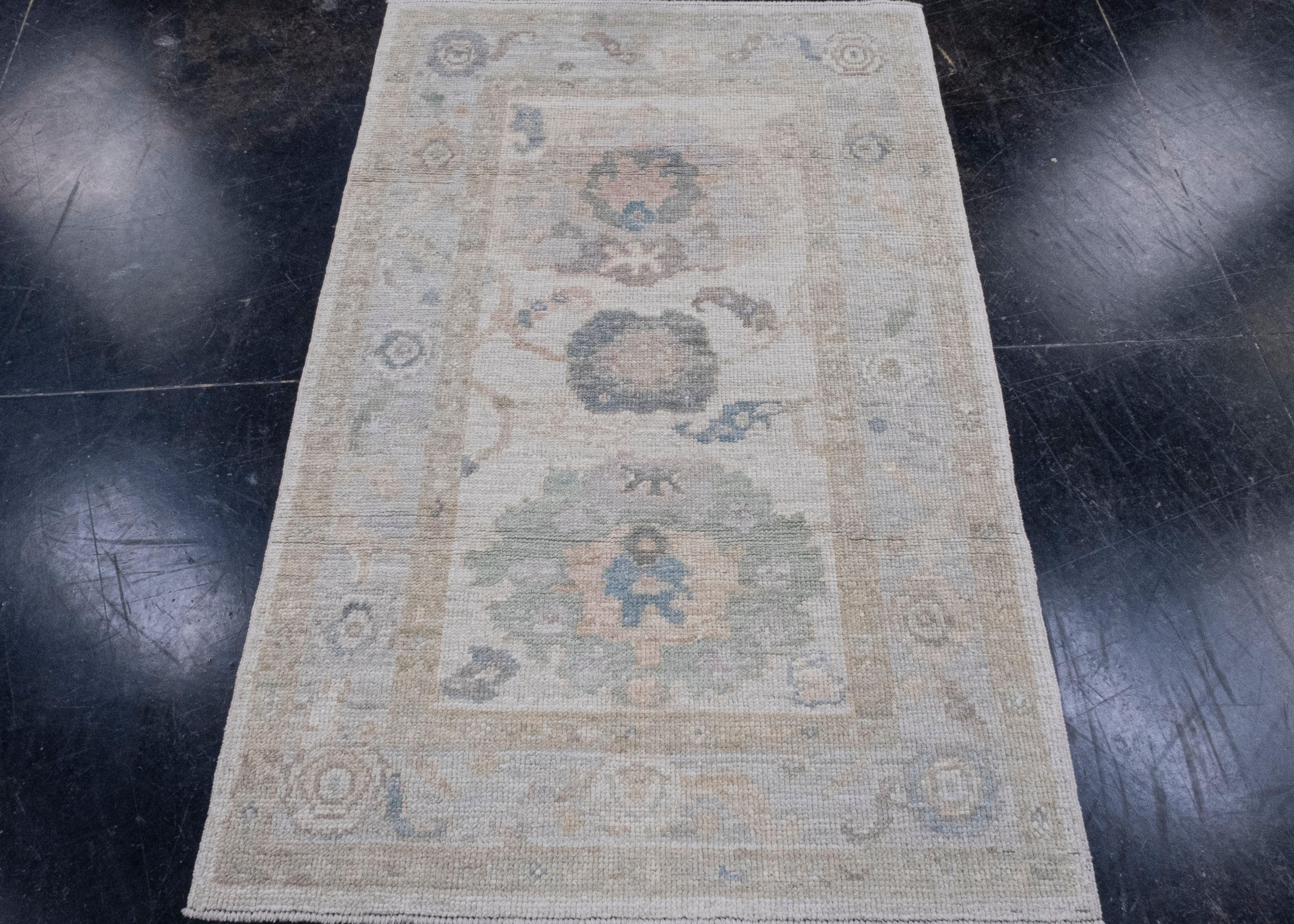 Turkish Oushak Rug 3' x 4'9