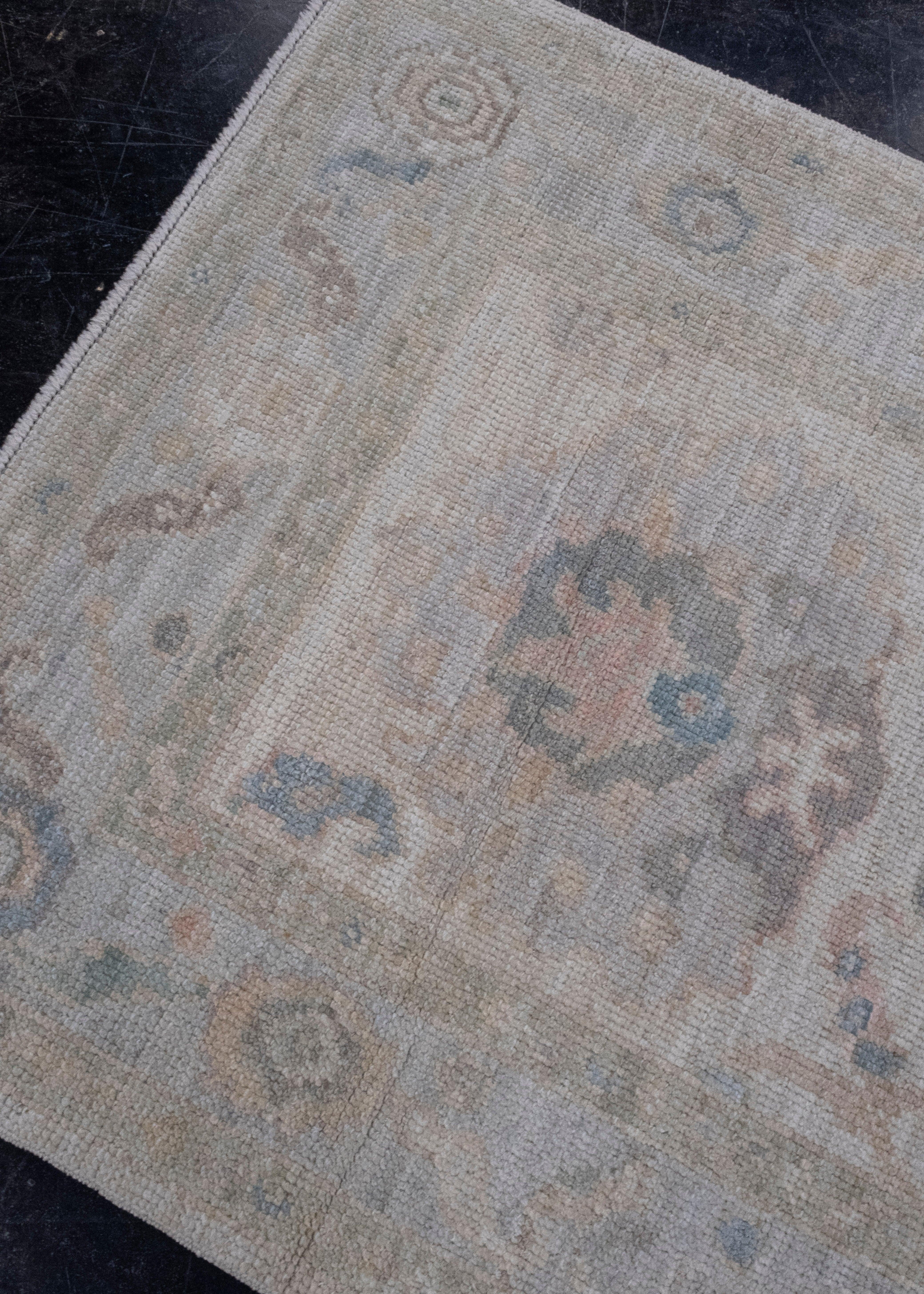 Wool Turkish Oushak Rug 3' x 4'9