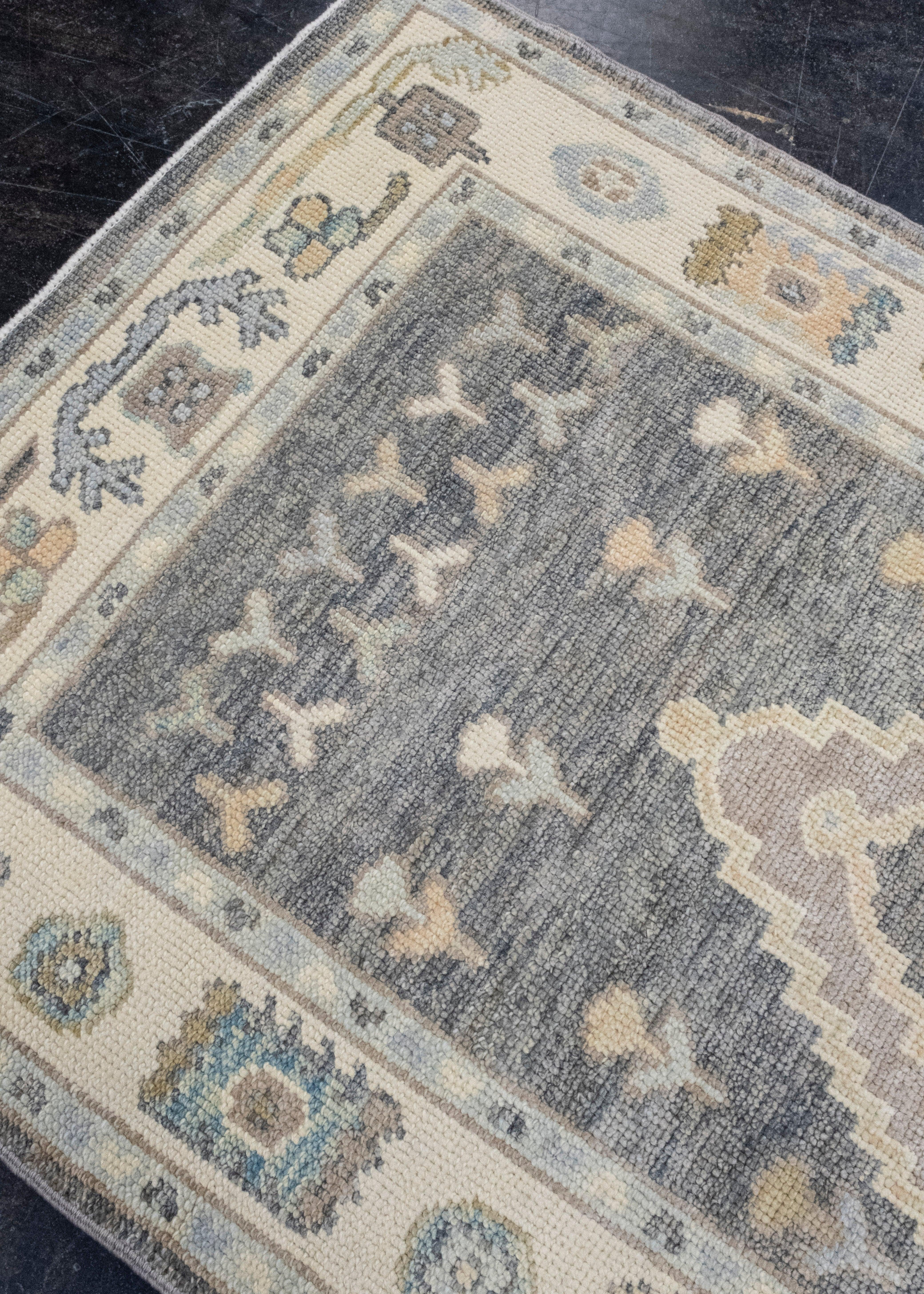 Türkischer Oushak-Teppich 3' x 6' #16650 (Wolle) im Angebot