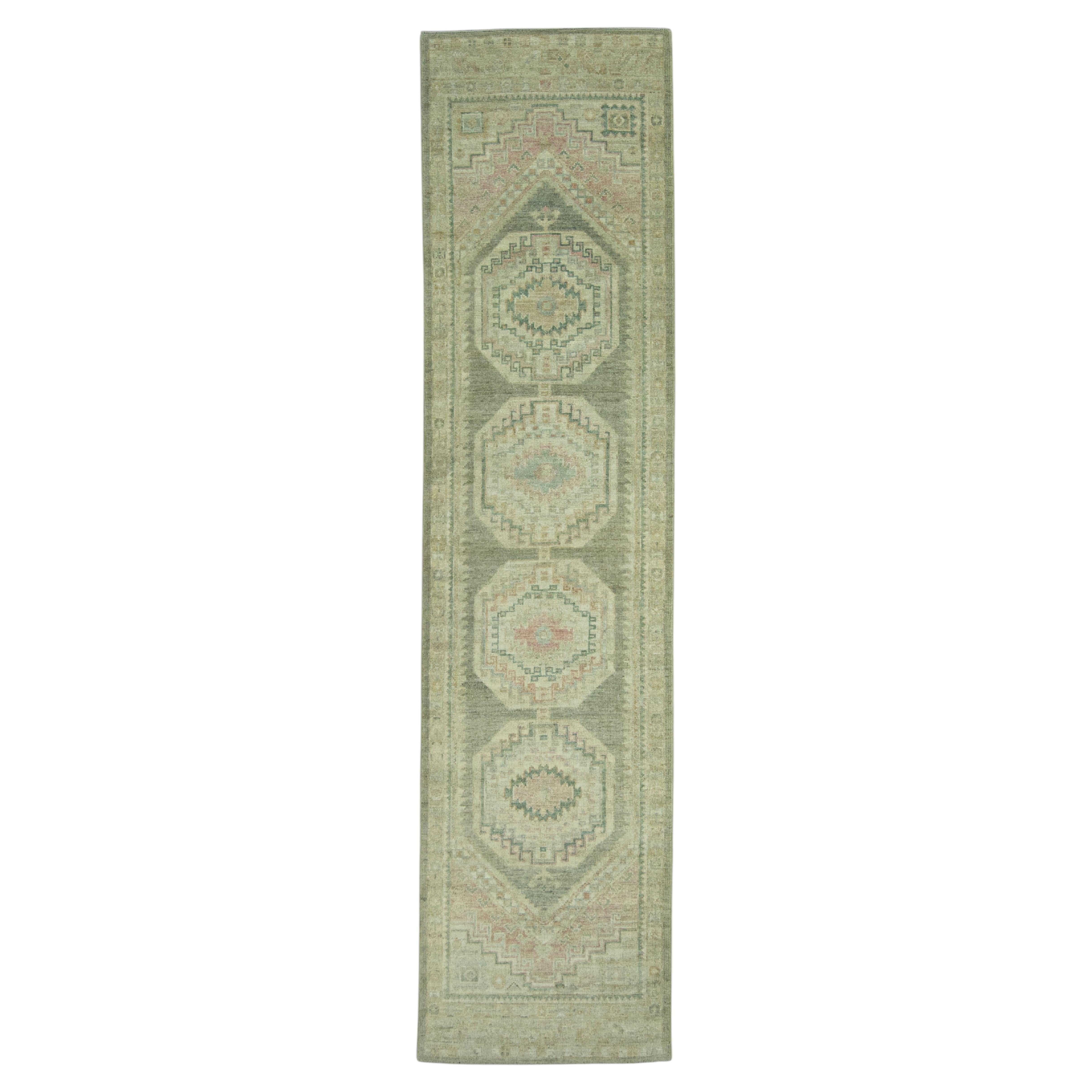 Turkish Oushak Rug 3'1" x 12'6" #19261