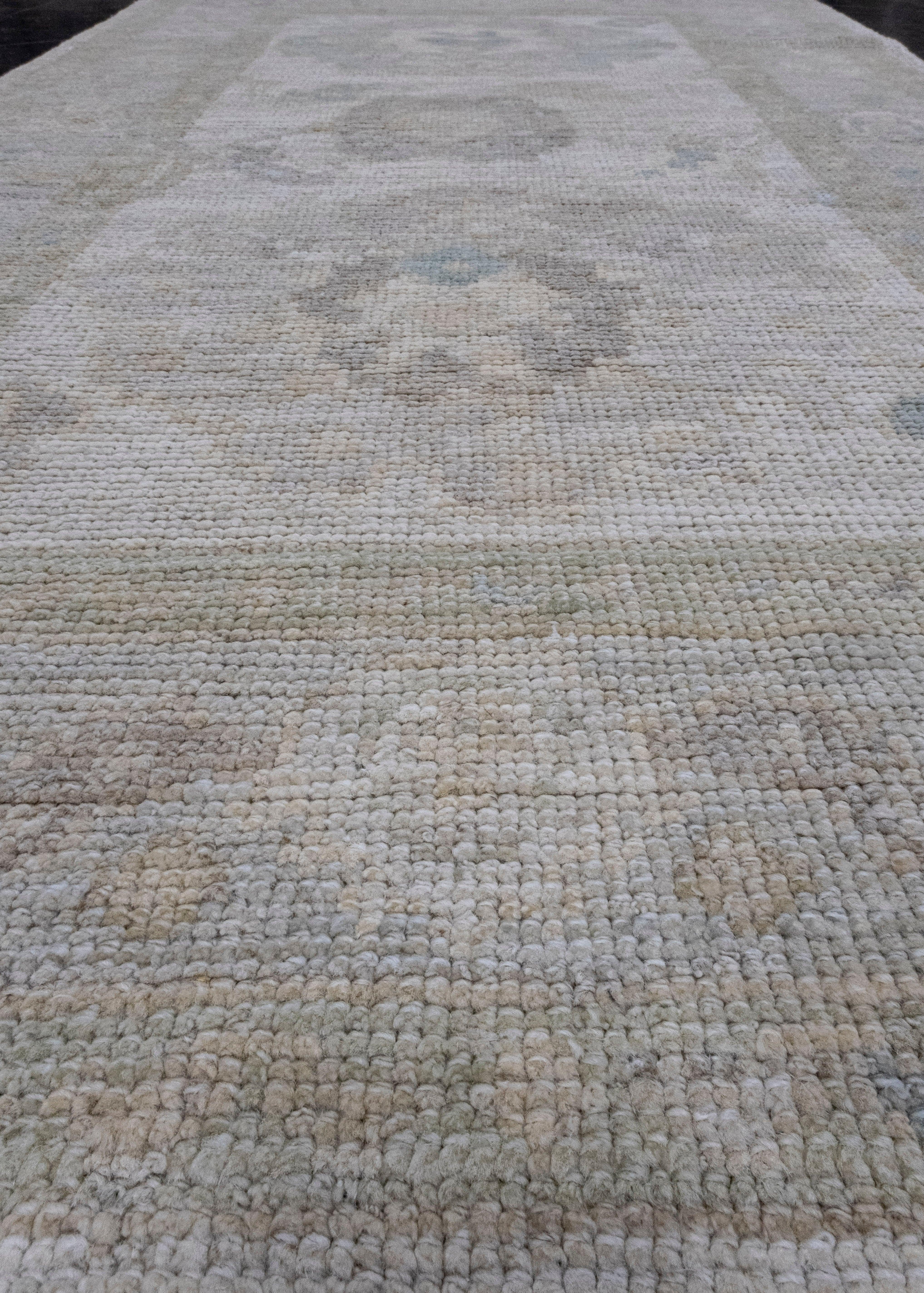 XXIe siècle et contemporain Tapis turc Oushak 3'1