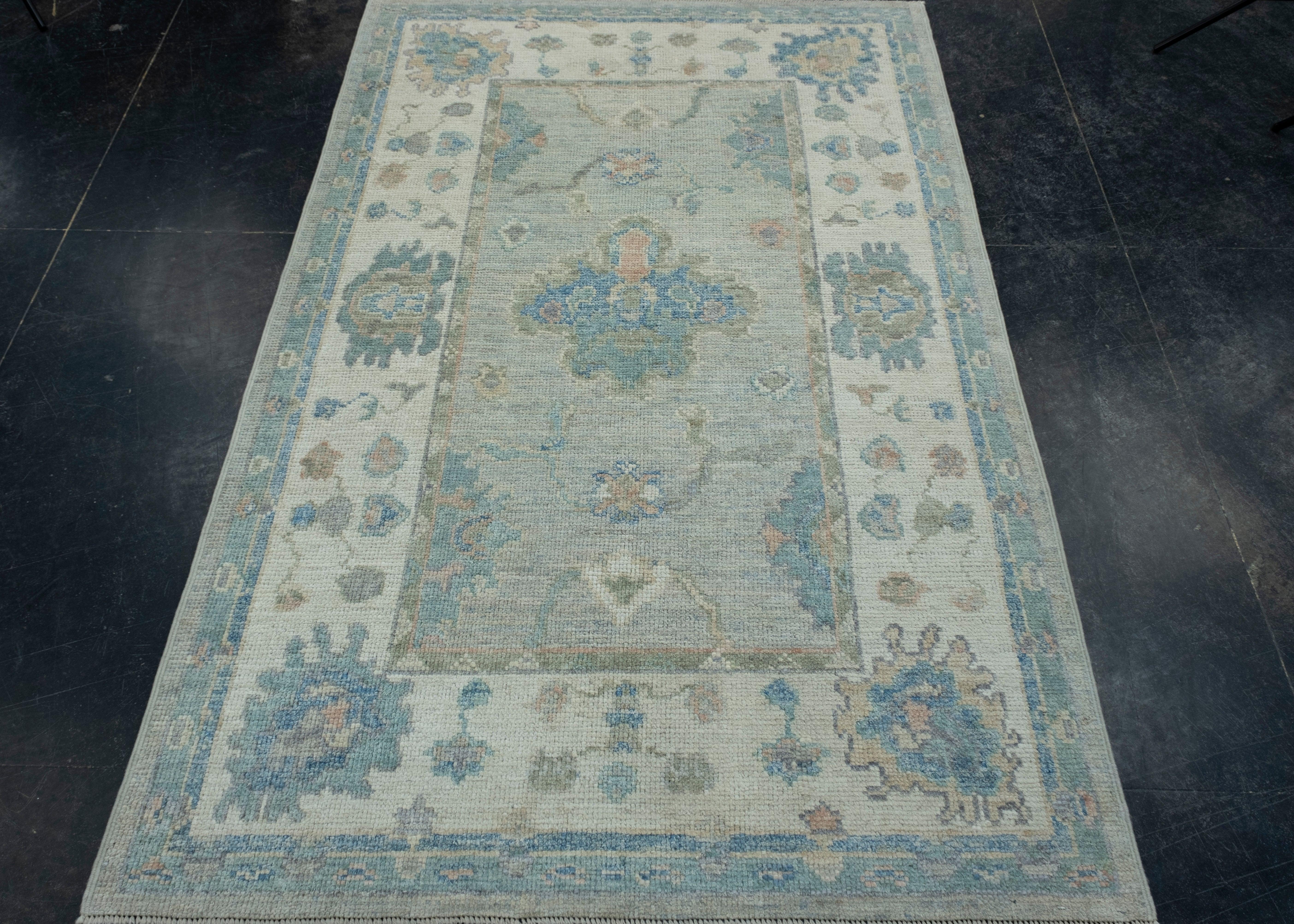 Turkish Oushak Rug 3'10
