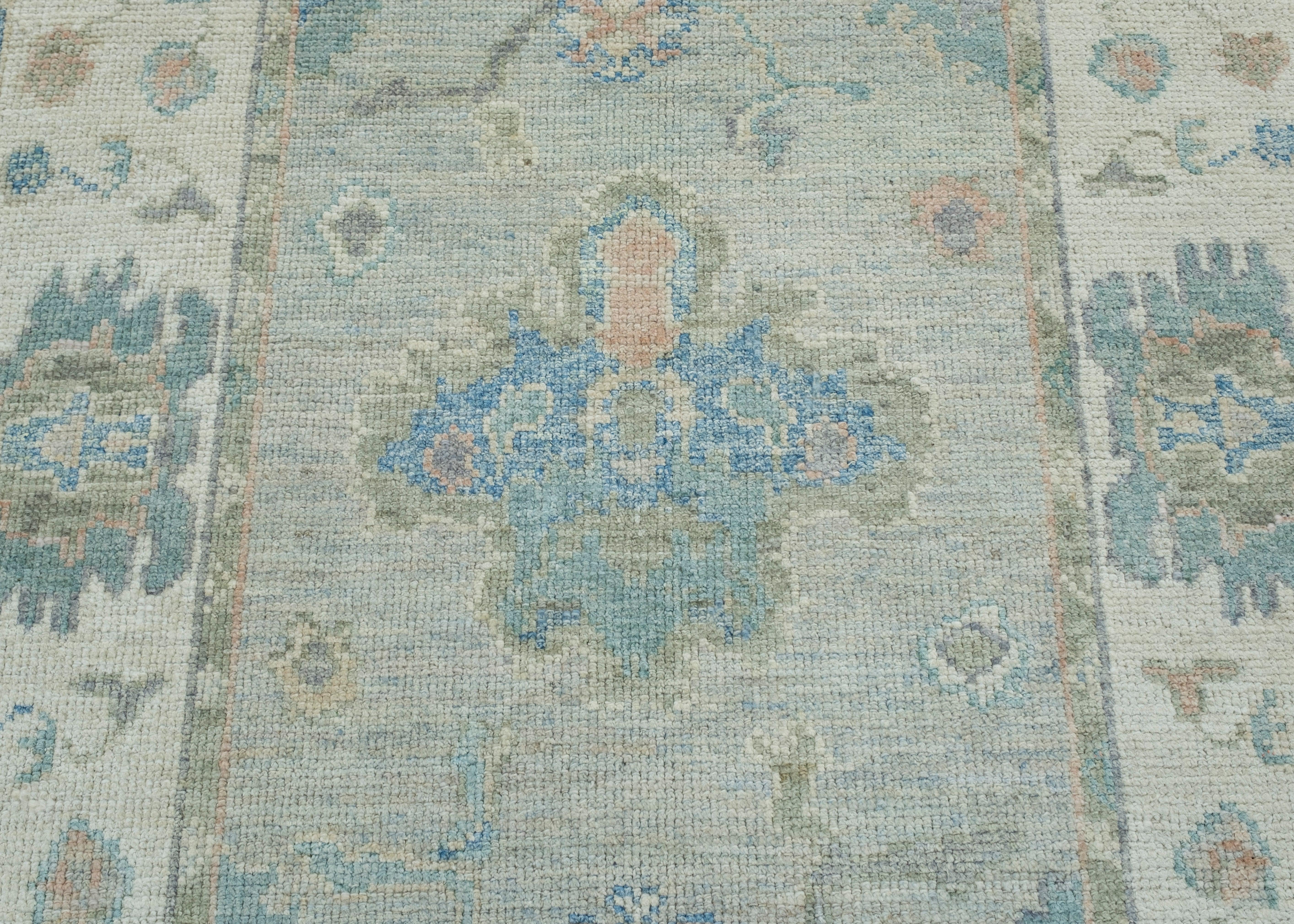 Wool Turkish Oushak Rug 3'10