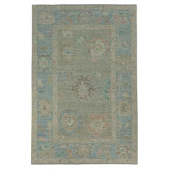 Turkish Oushak Rug 3'10" x 5'9" #17248