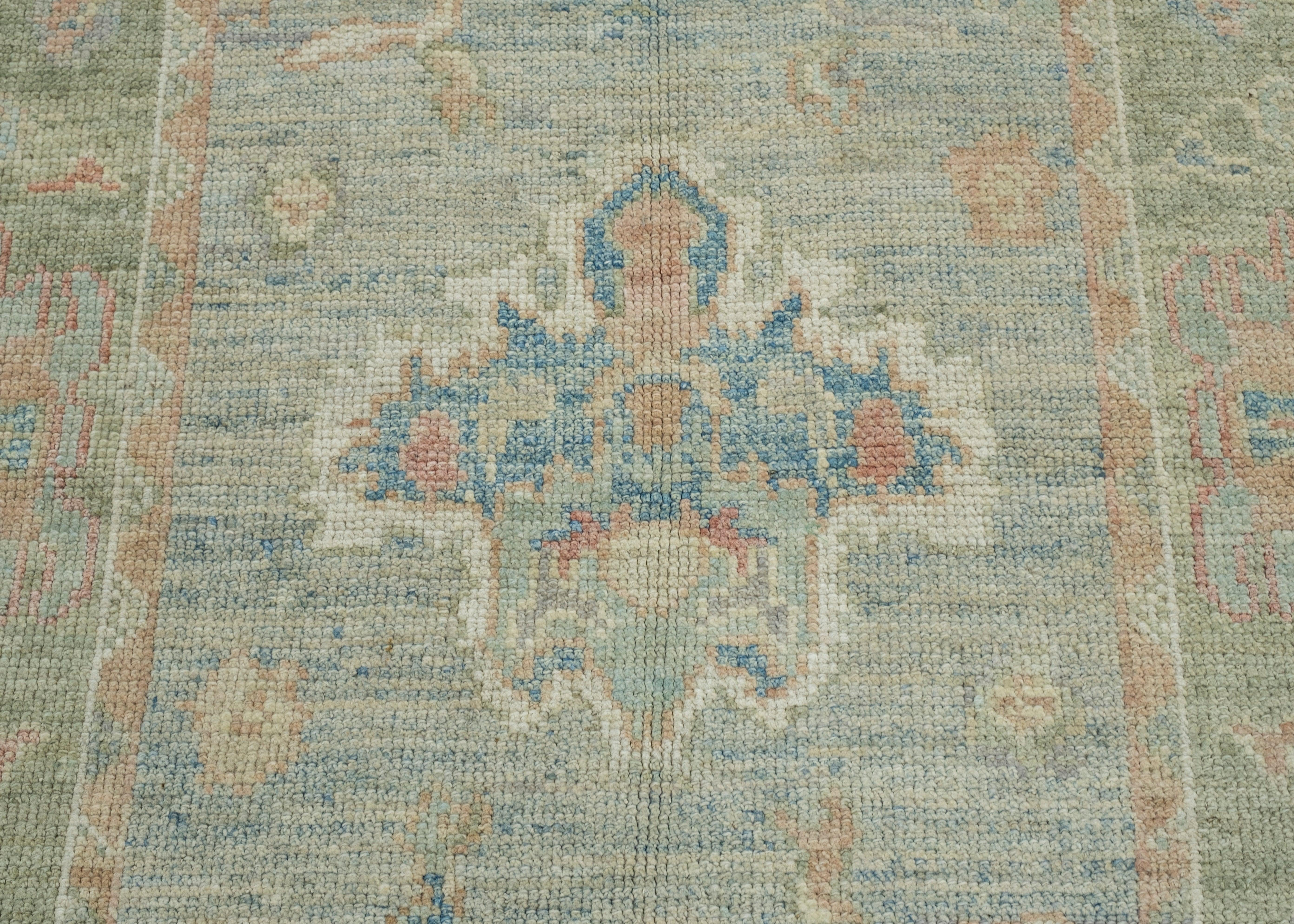 Wool Turkish Oushak Rug 3'10