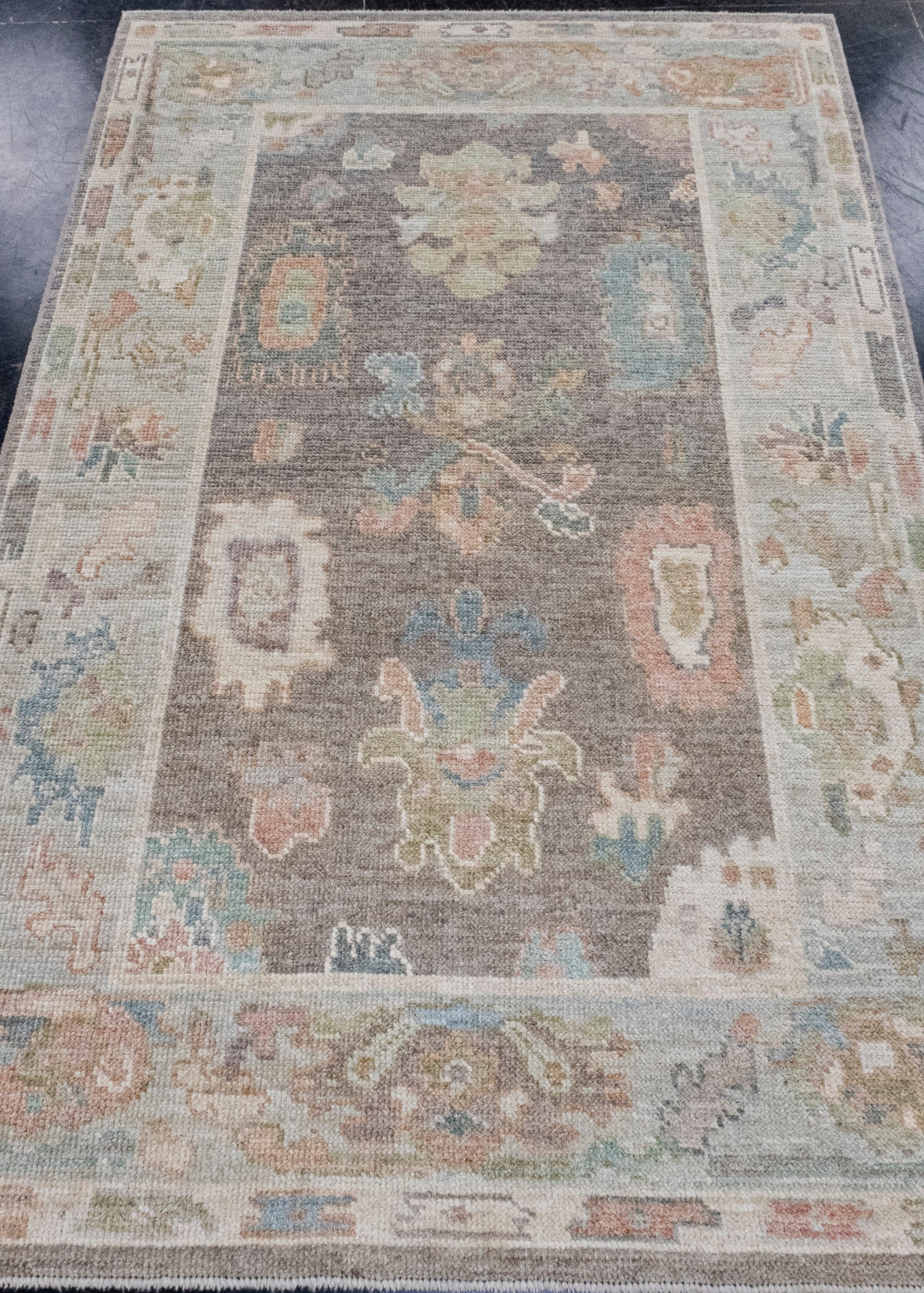 Turkish Oushak Rug 3'10
