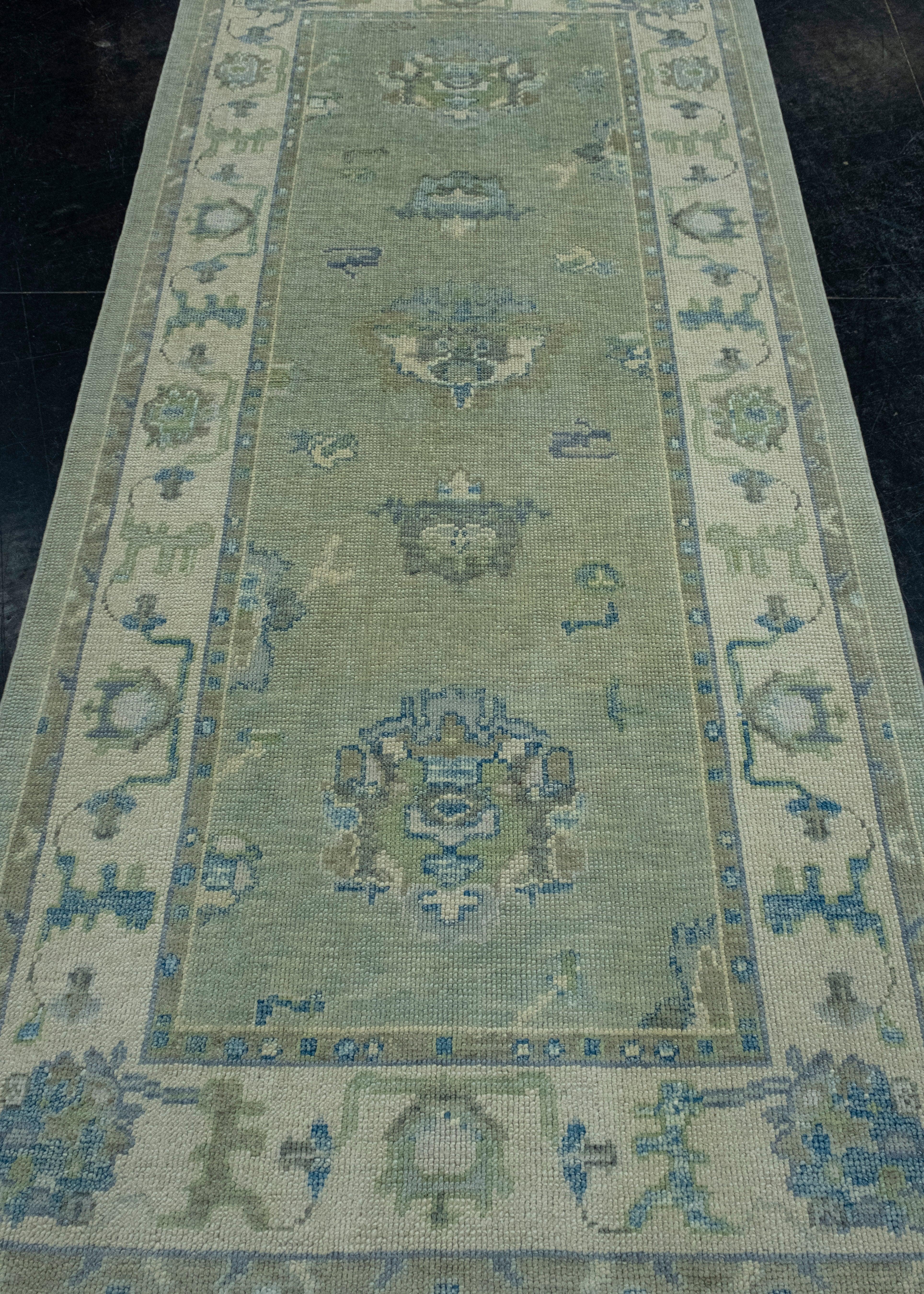 Turkish Oushak Rug 3'10