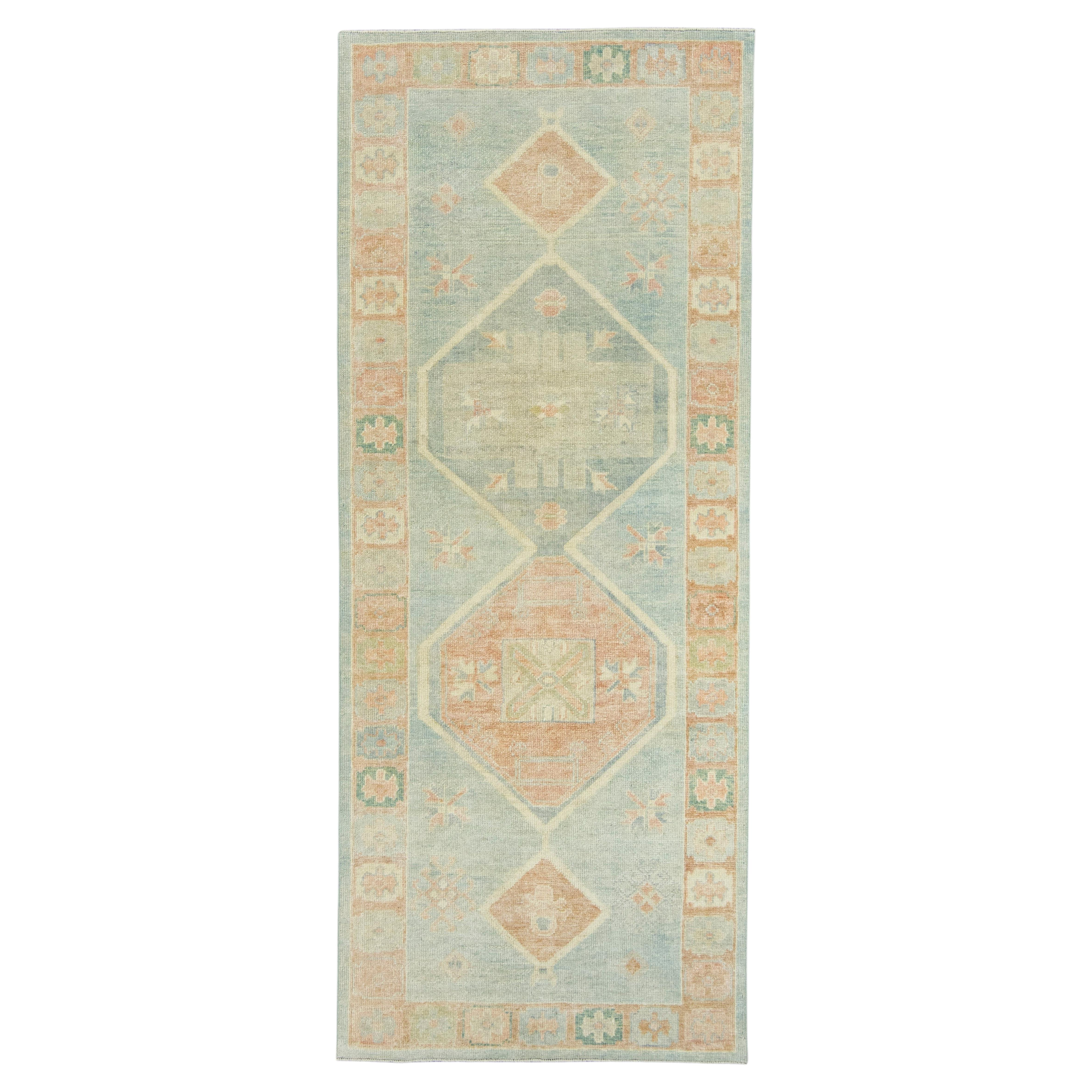 Turkish Oushak Rug 3'10" x 9'5" #18041