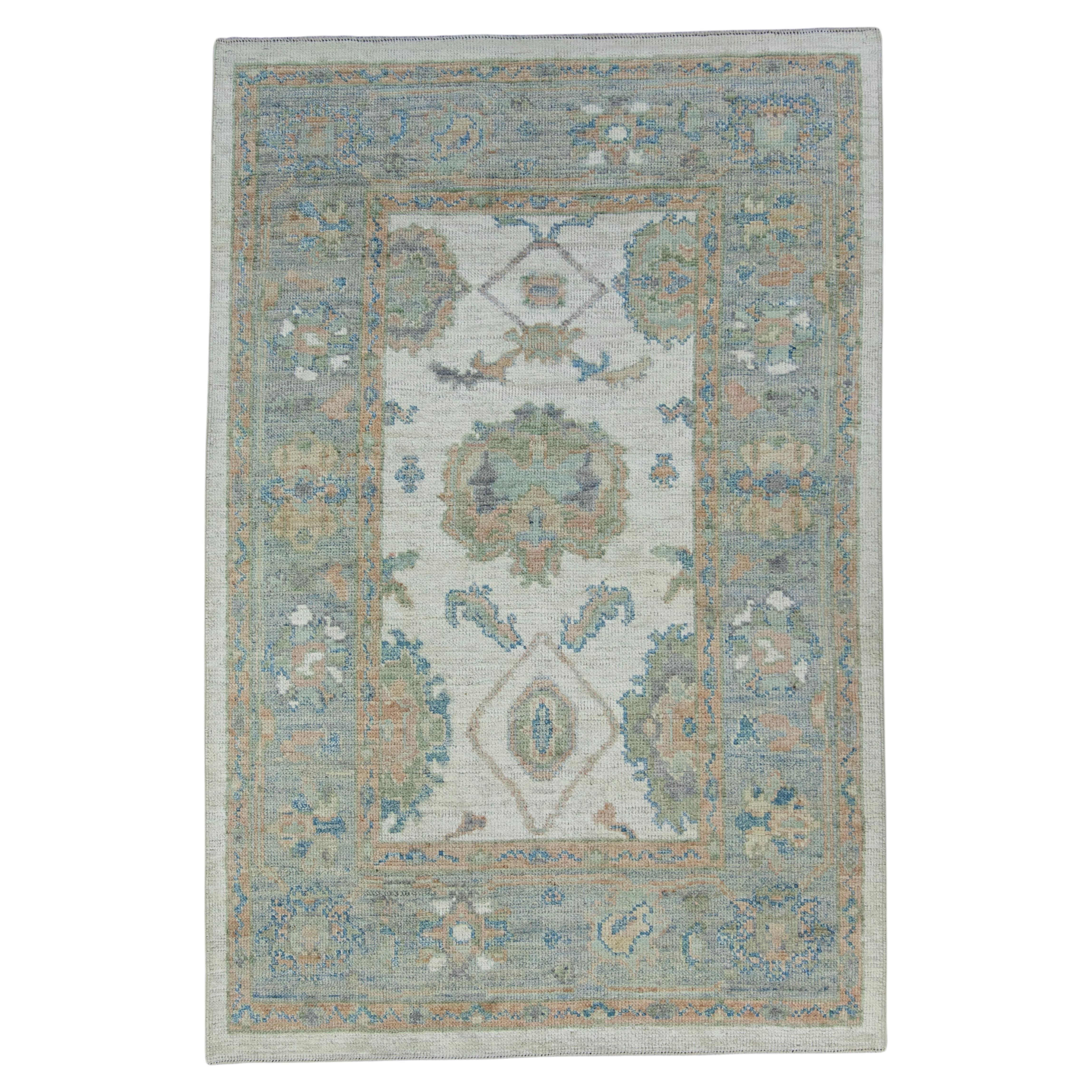 Turkish Oushak Rug 3'11" x 5'10" #17899
