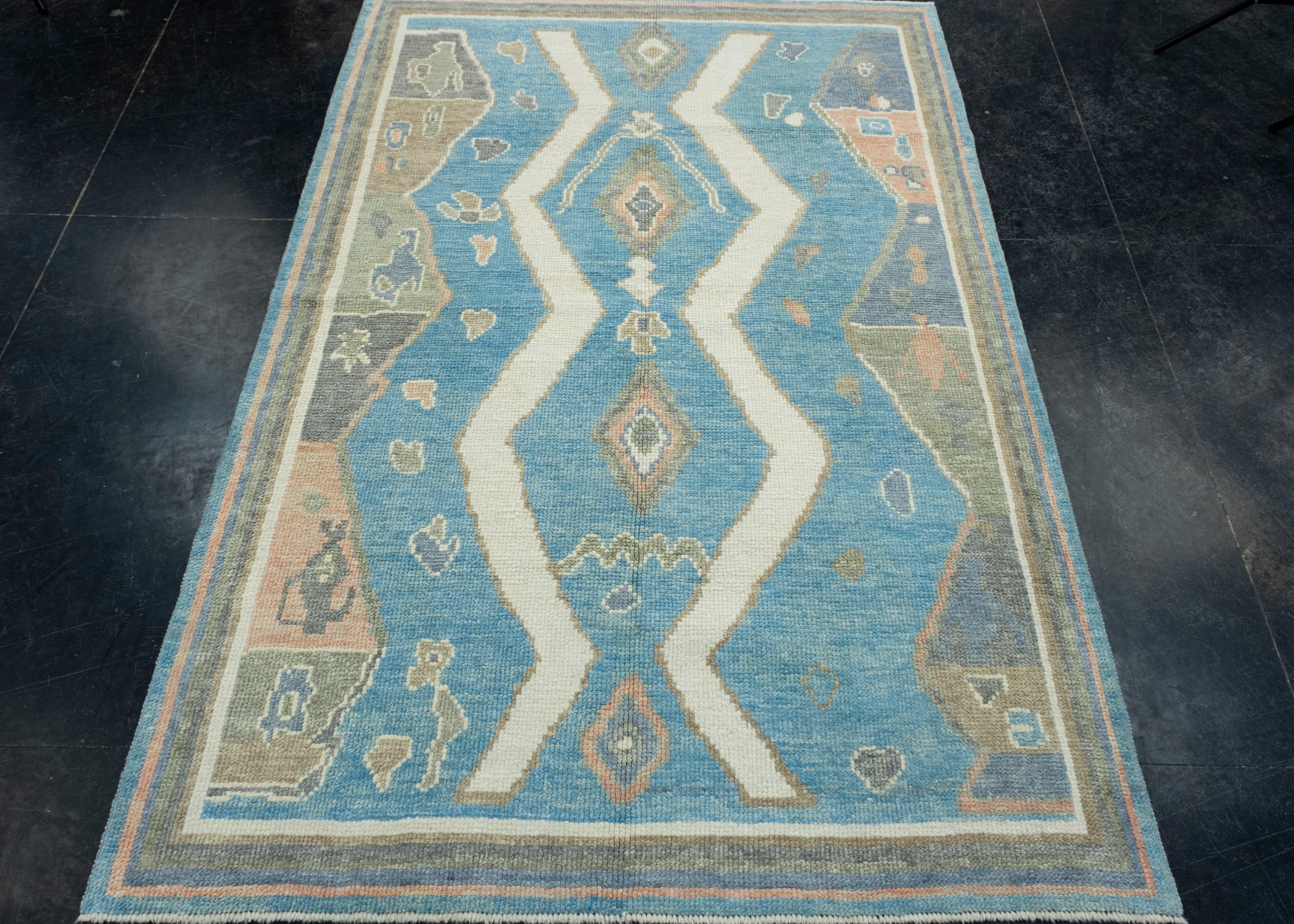Turkish Oushak Rug 3'11