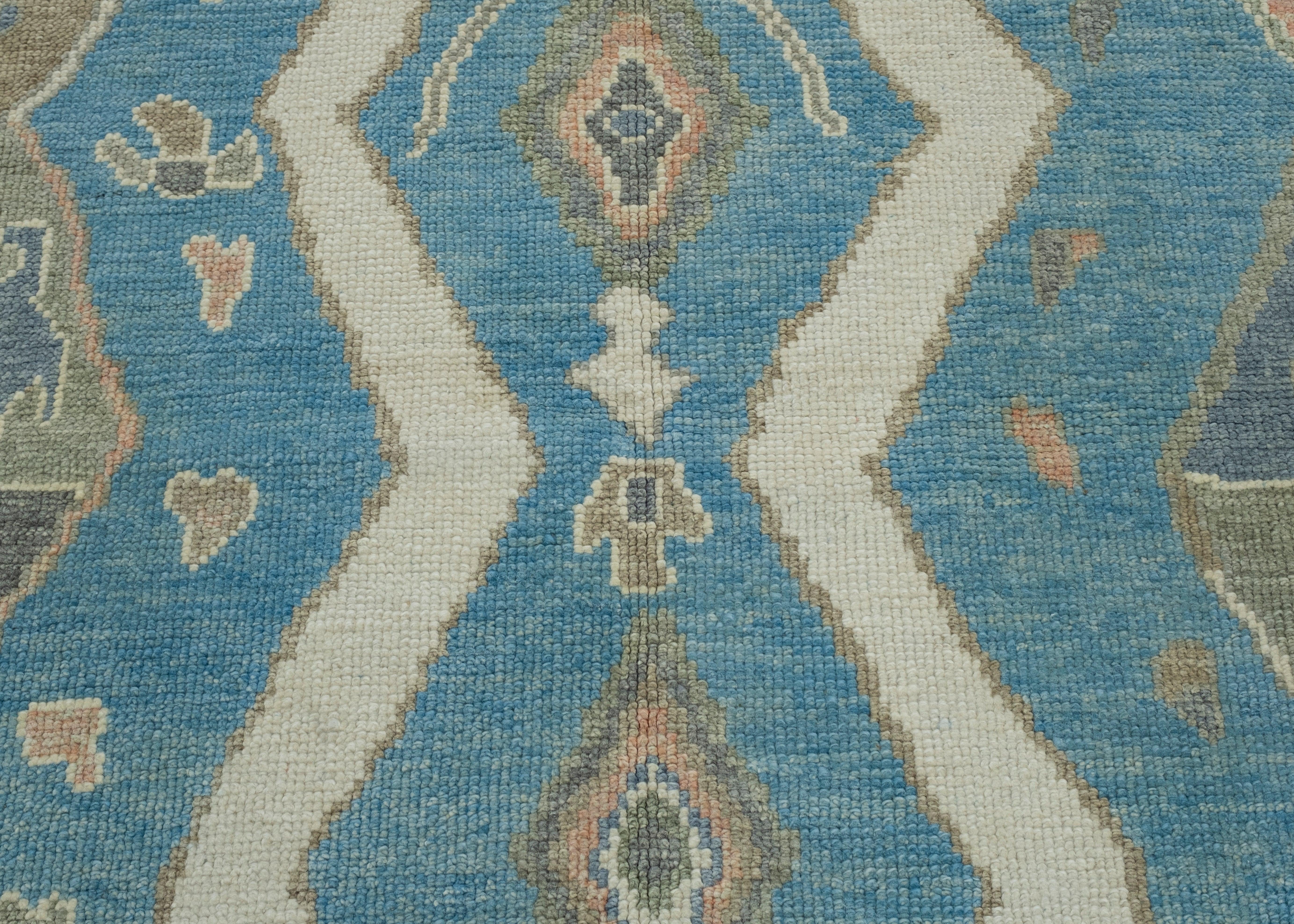 Wool Turkish Oushak Rug 3'11