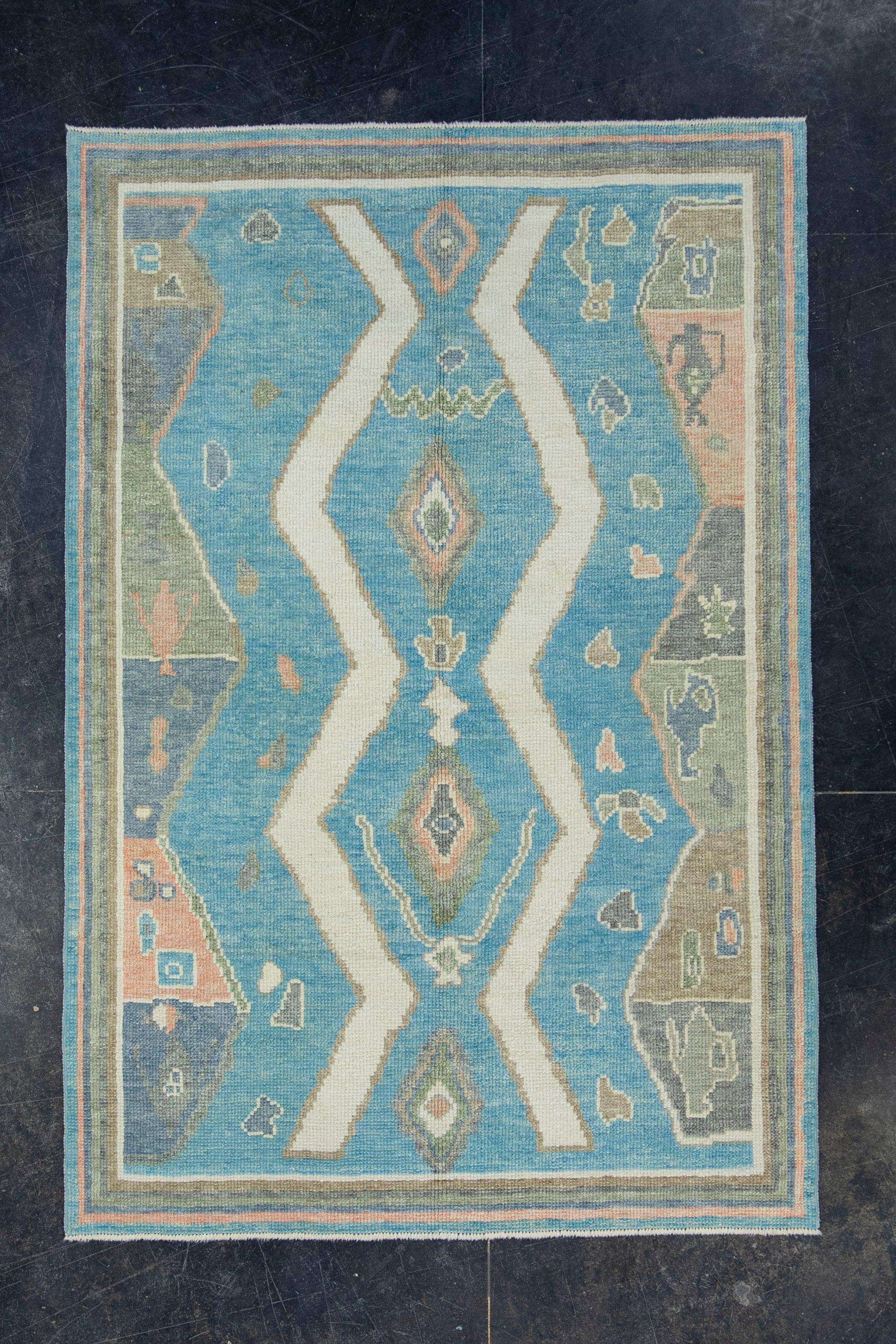 Turkish Oushak Rug 3'11