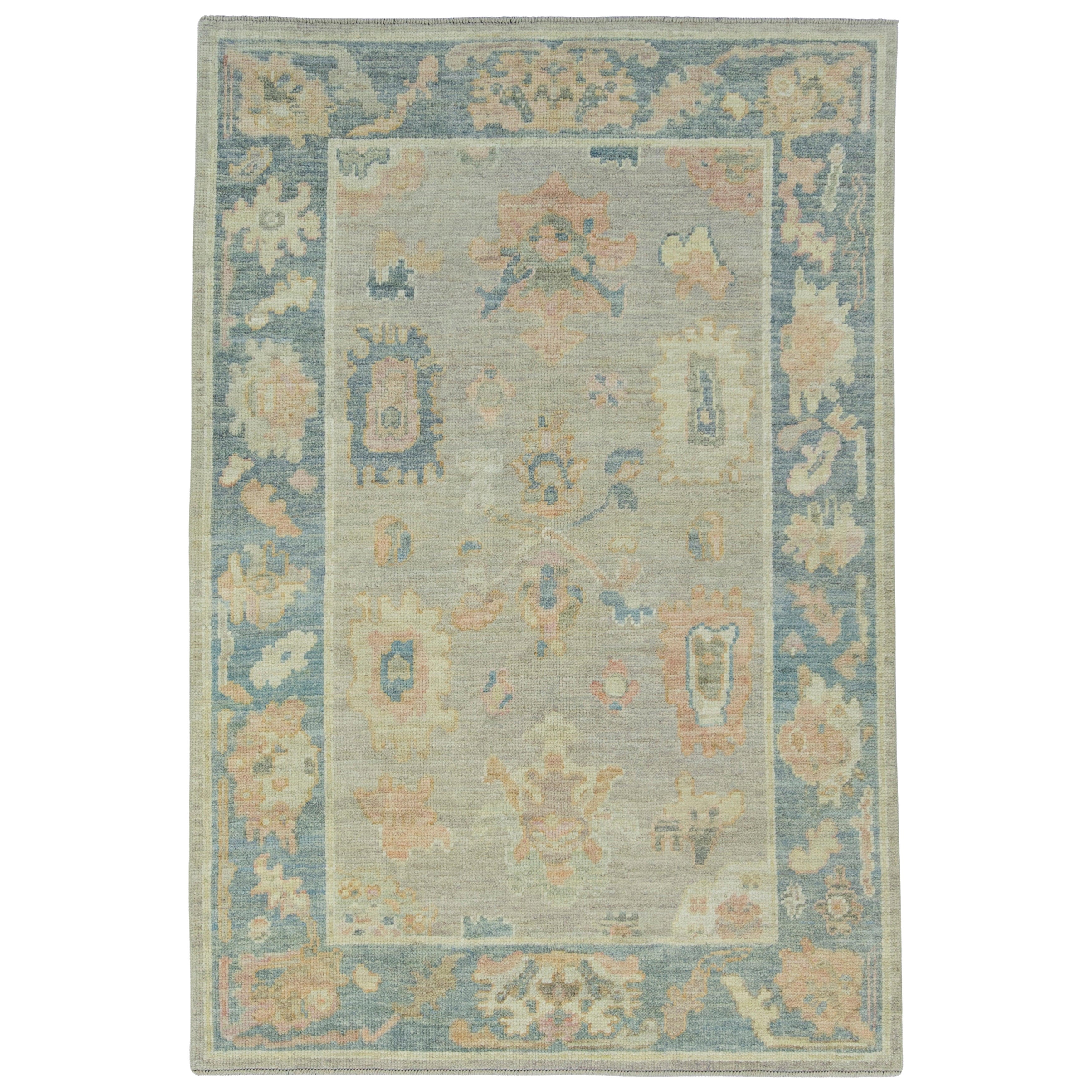 Tappeto Oushak turco 3'11" x 5'9" #17218 in vendita