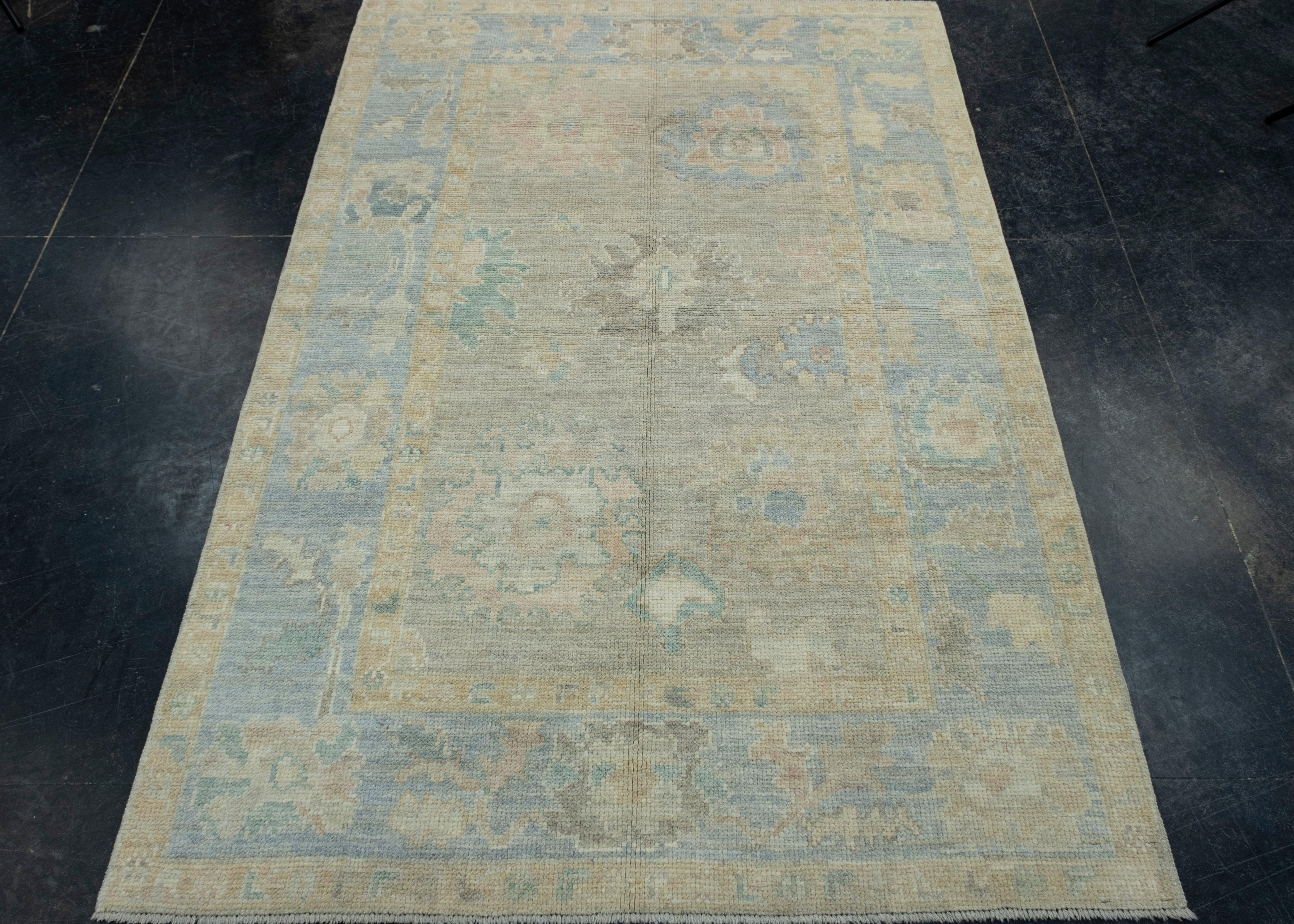 Turkish Oushak Rug 3'11