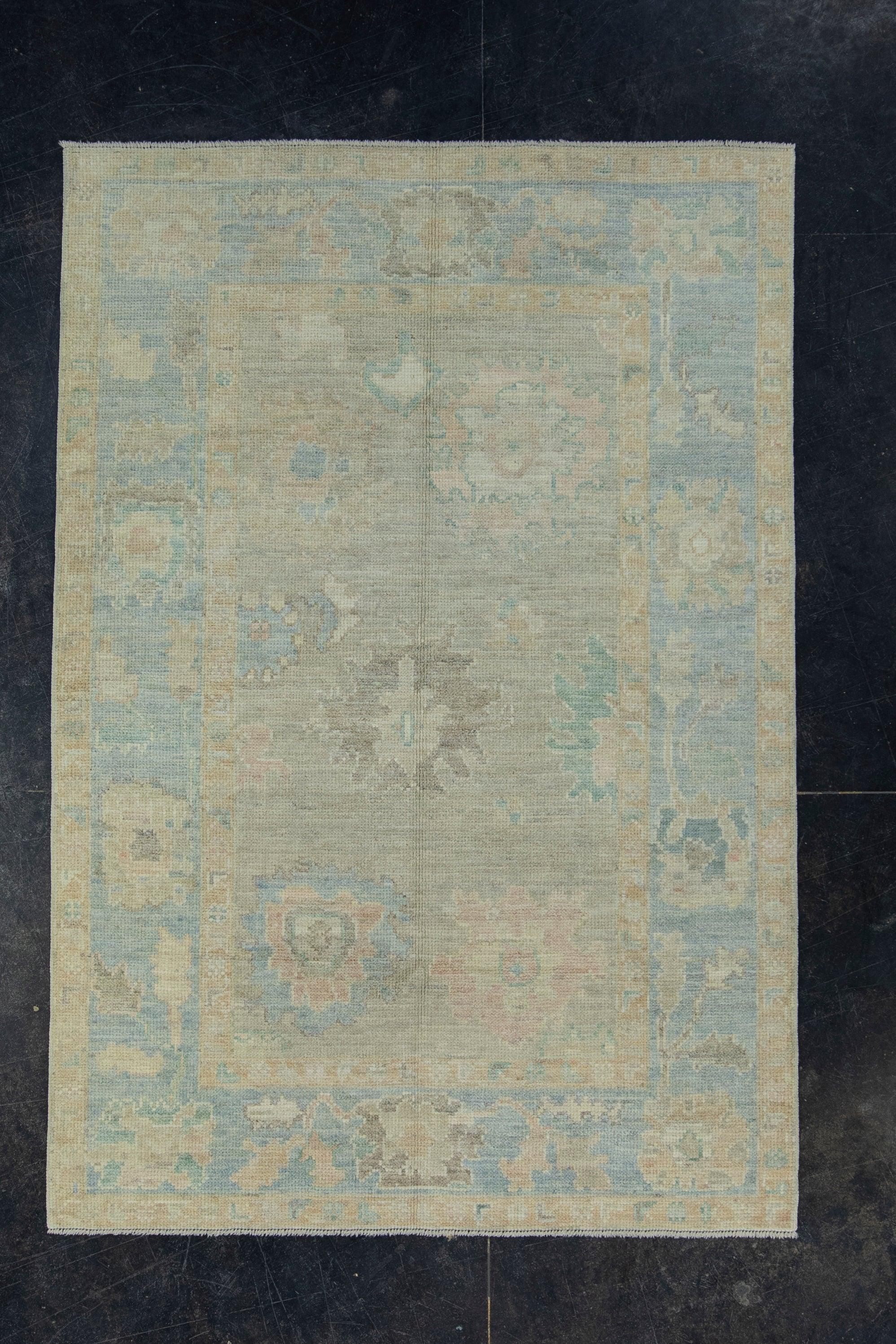 Turkish Oushak Rug 3'11