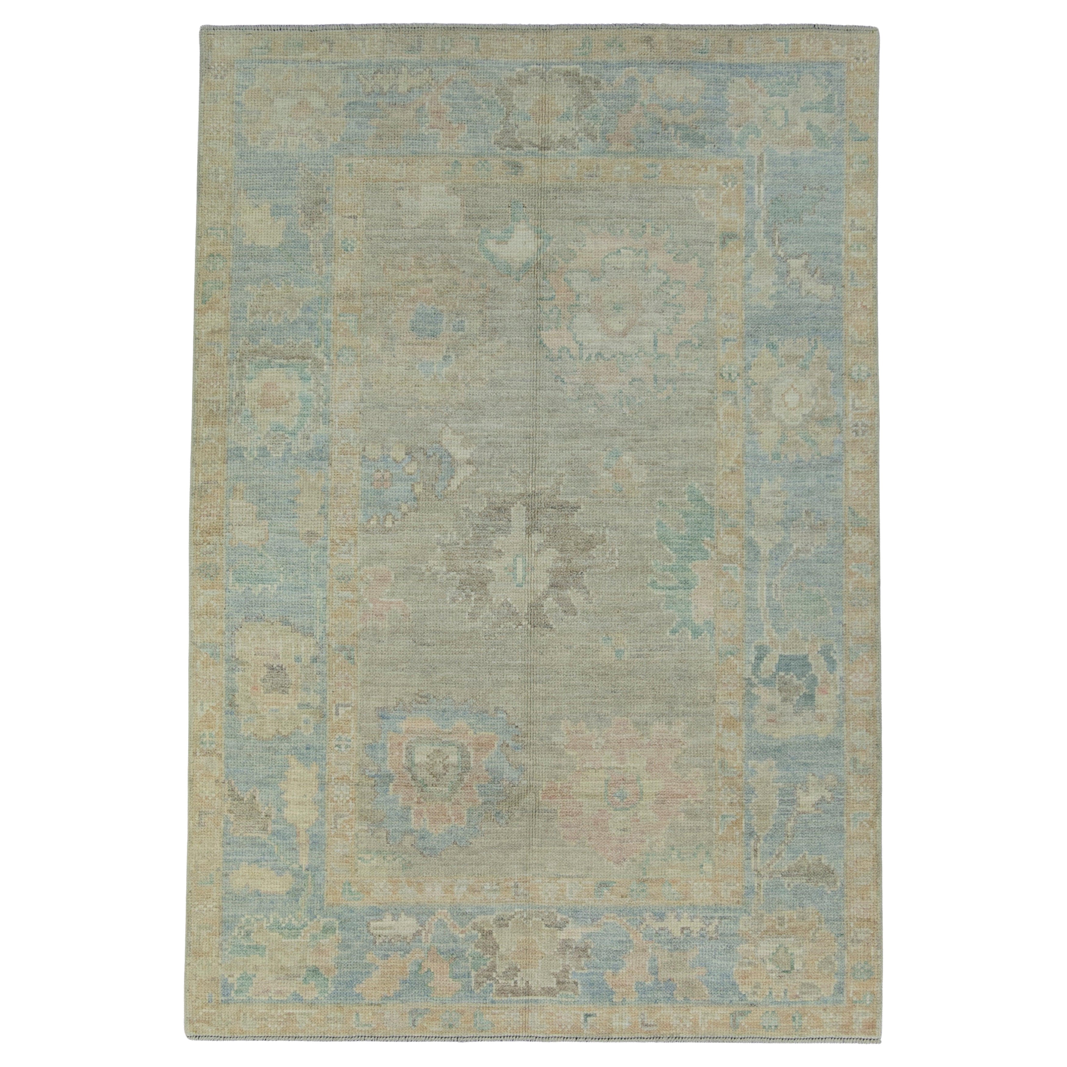 Alfombra turca Oushak 3'11" x 5'9" #17346