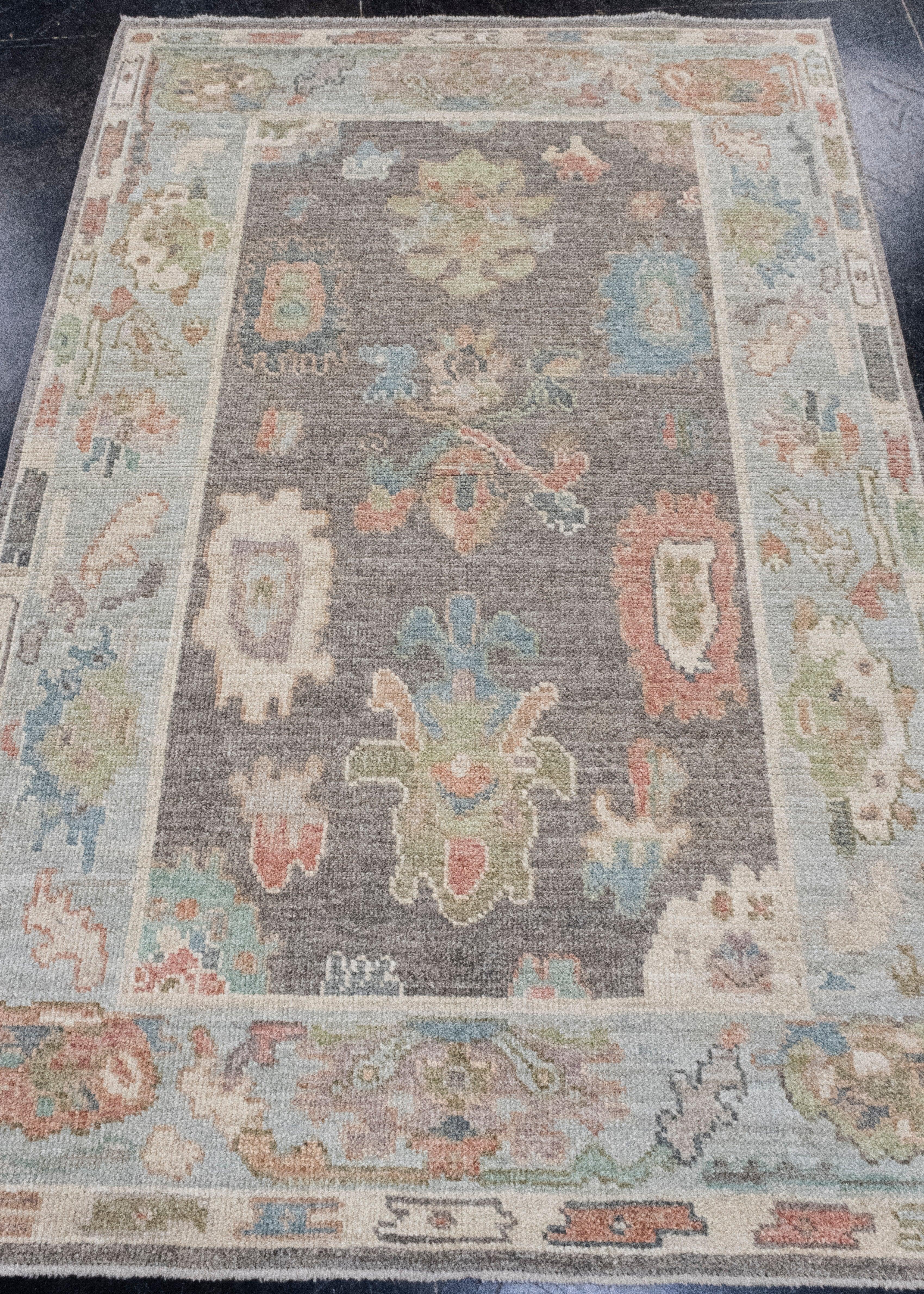 Turkish Oushak Rug 3'11