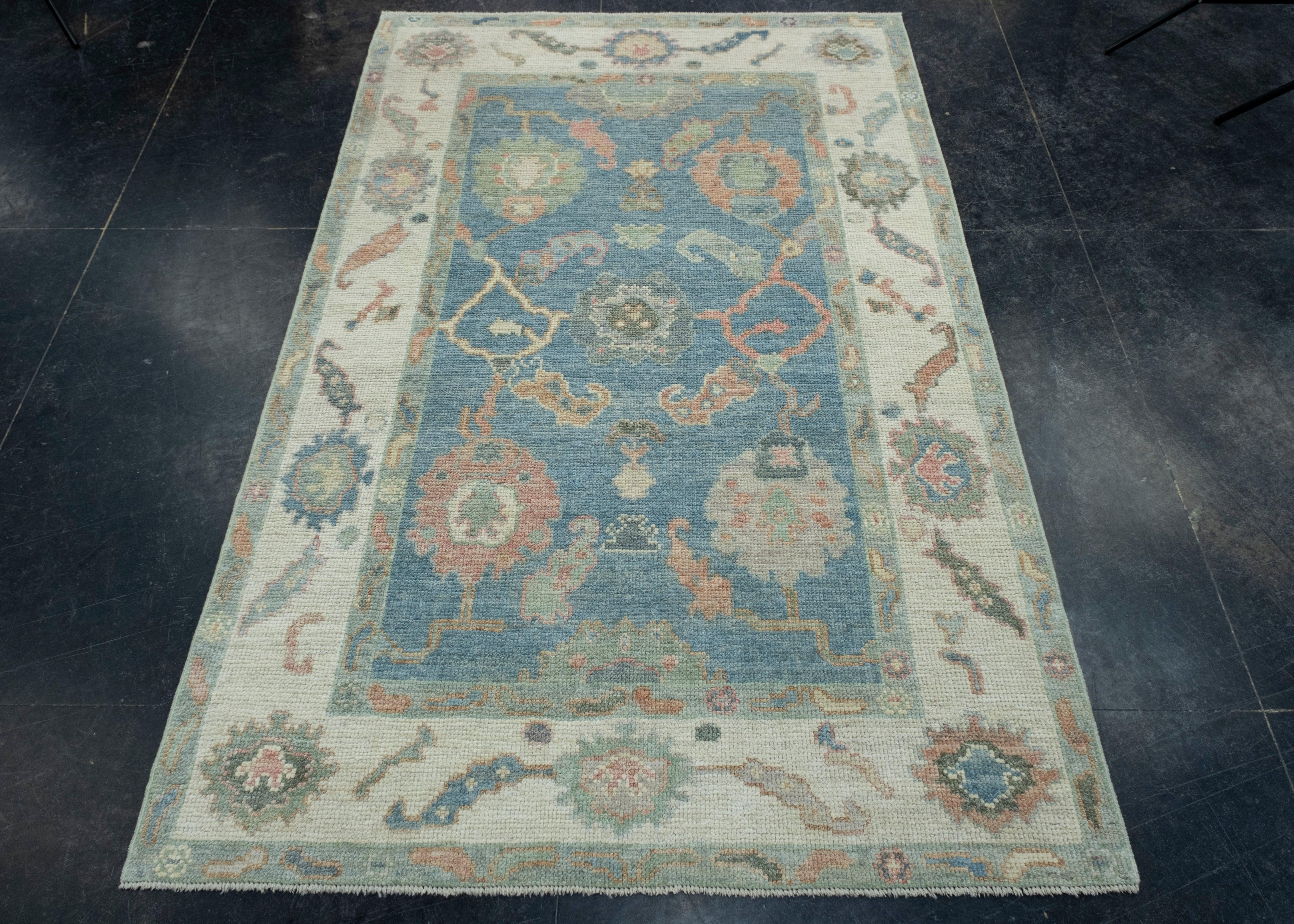 Turkish Oushak Rug 3'11