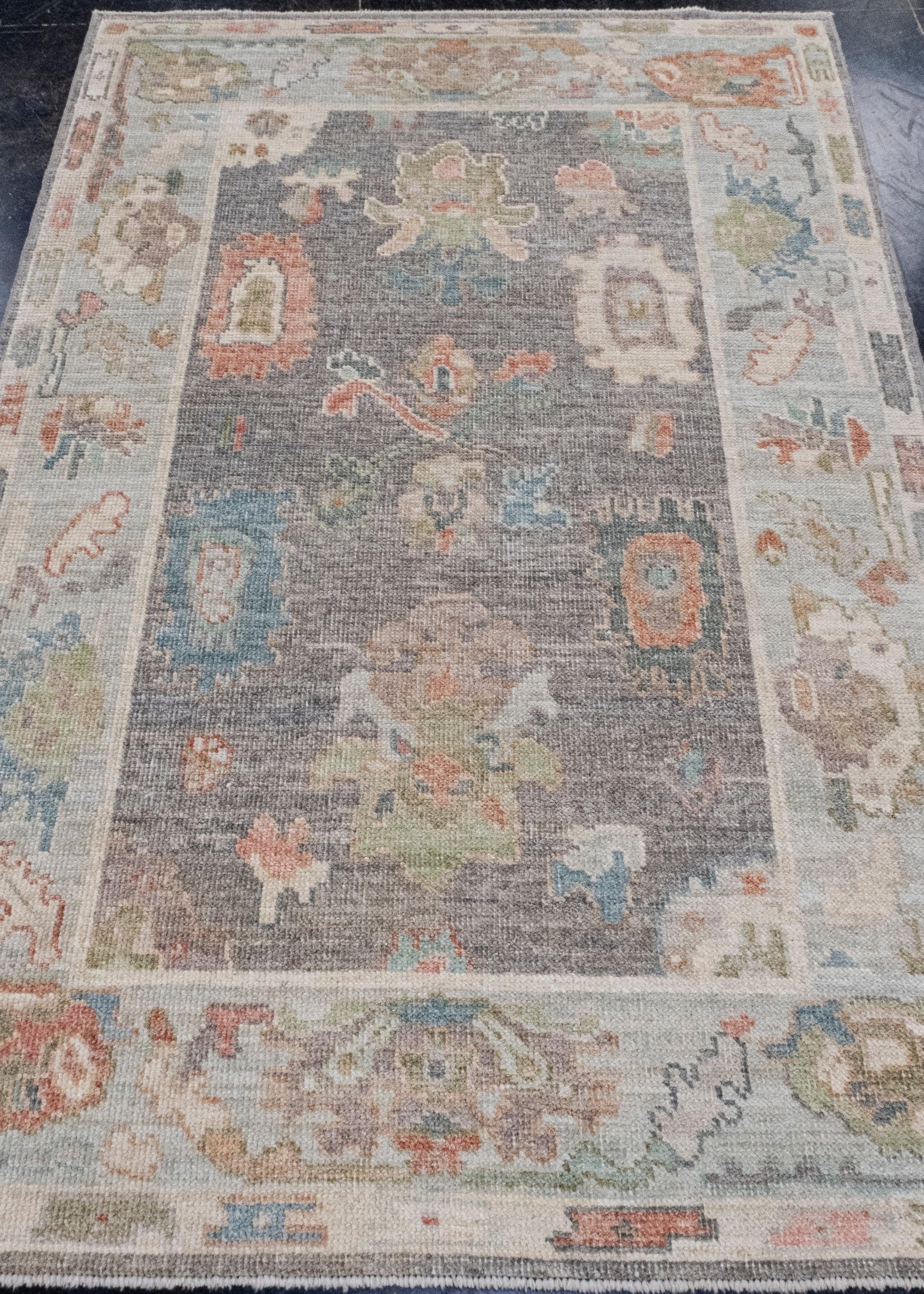 Turkish Oushak Rug 3'11