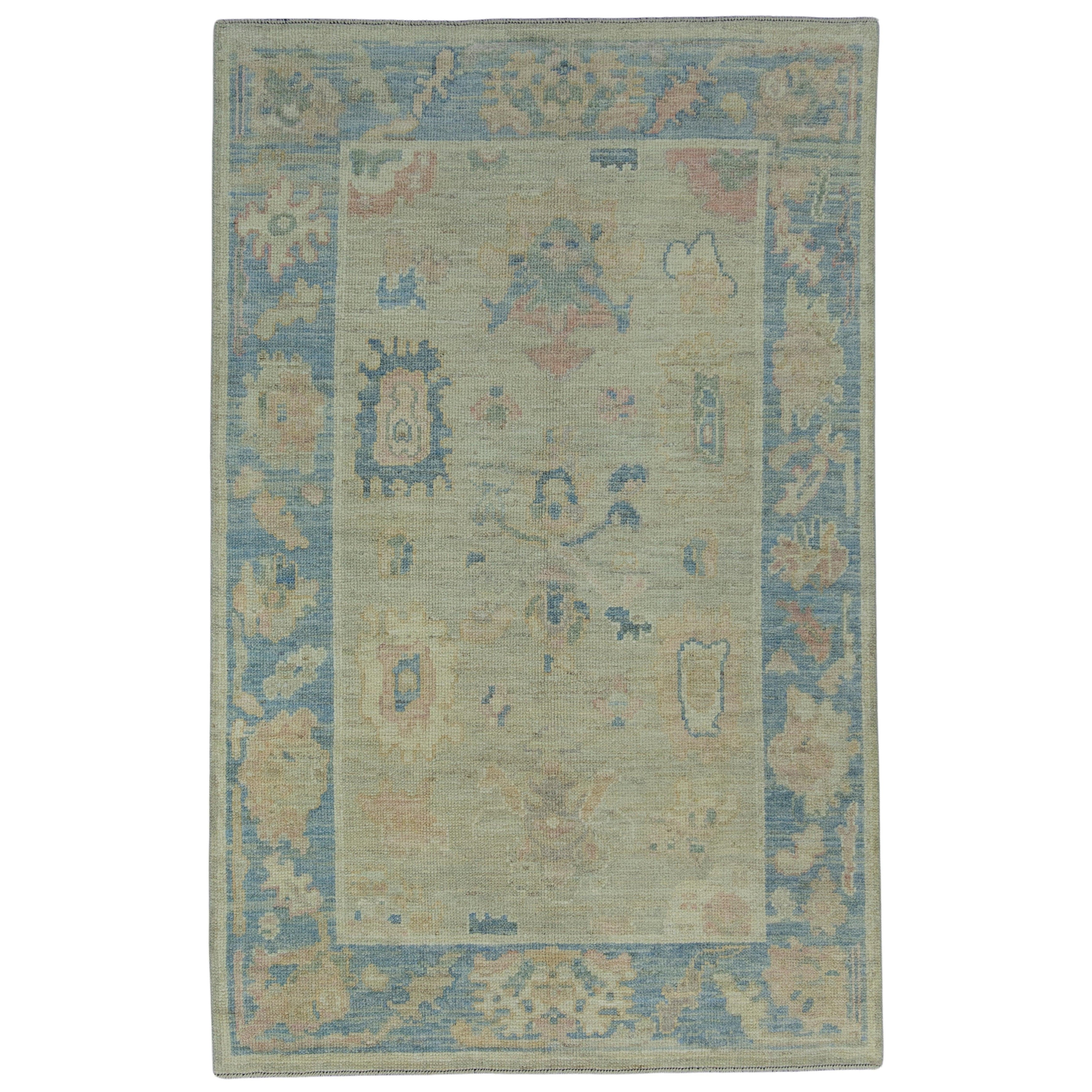 Tappeto Oushak turco 3'11" x 6'2" #17291