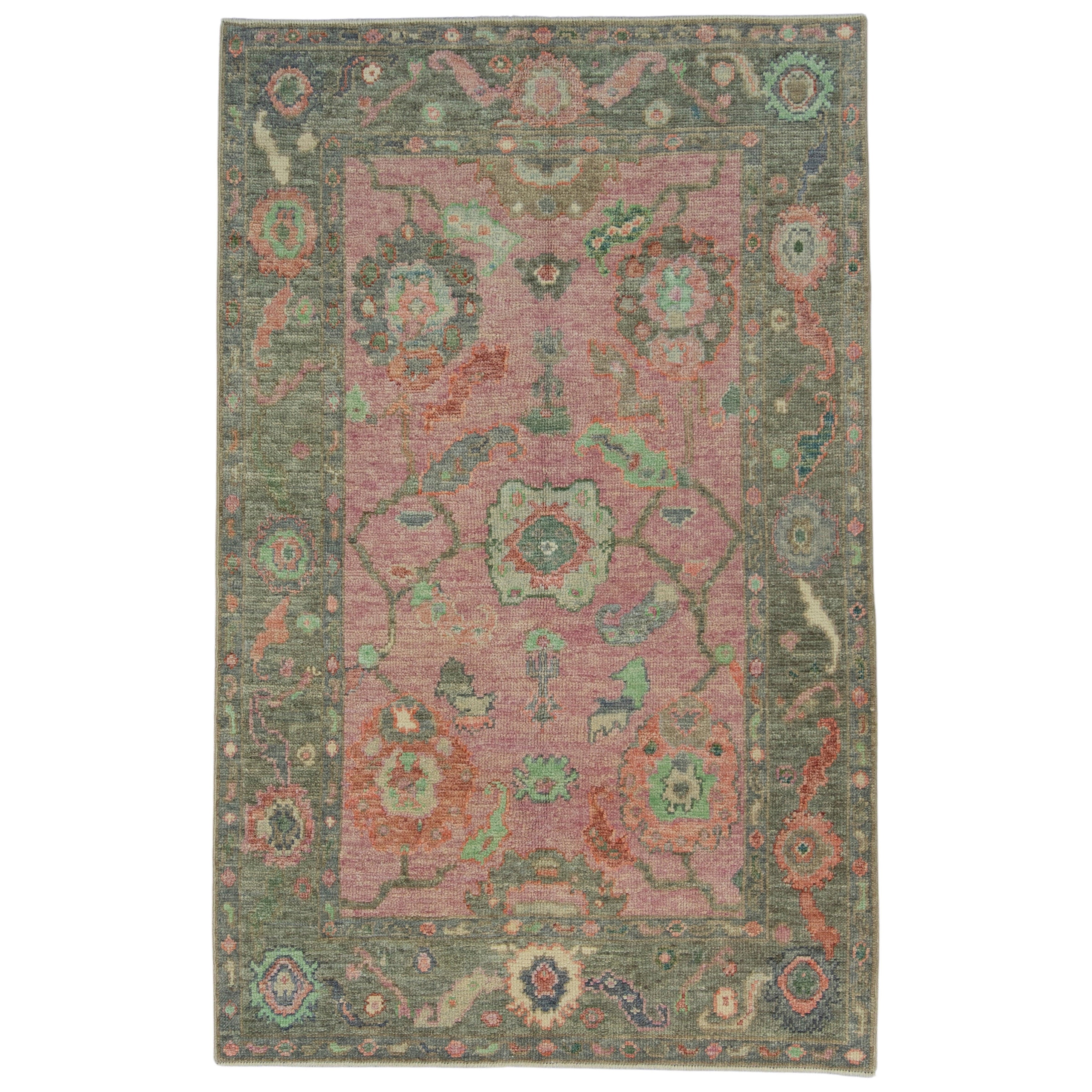 Türkischer Oushak-Teppich 3'11" x 6'4" #17144