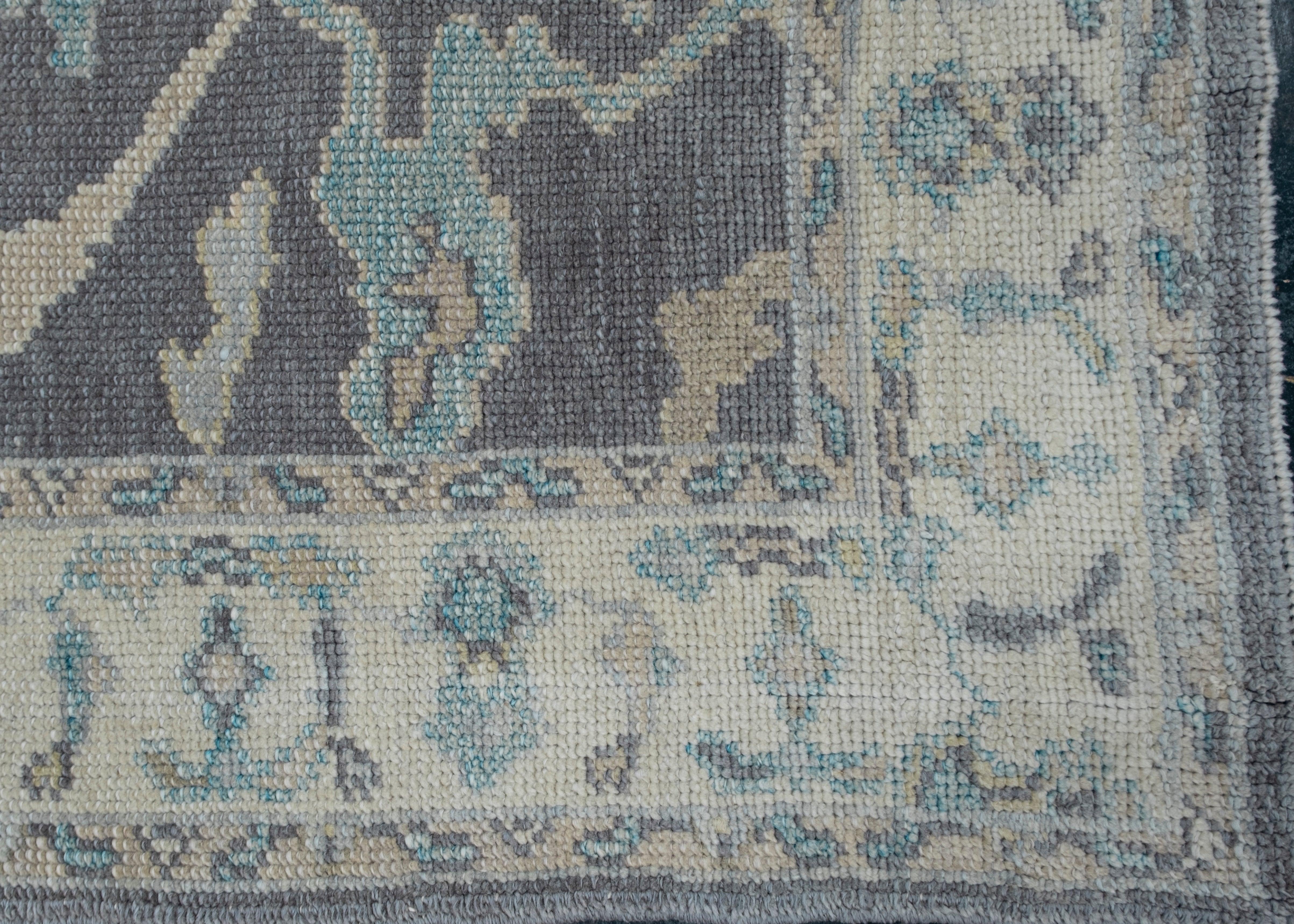 Oushak Rug Oriental Hand Knotted Turkish Oushak 3'1