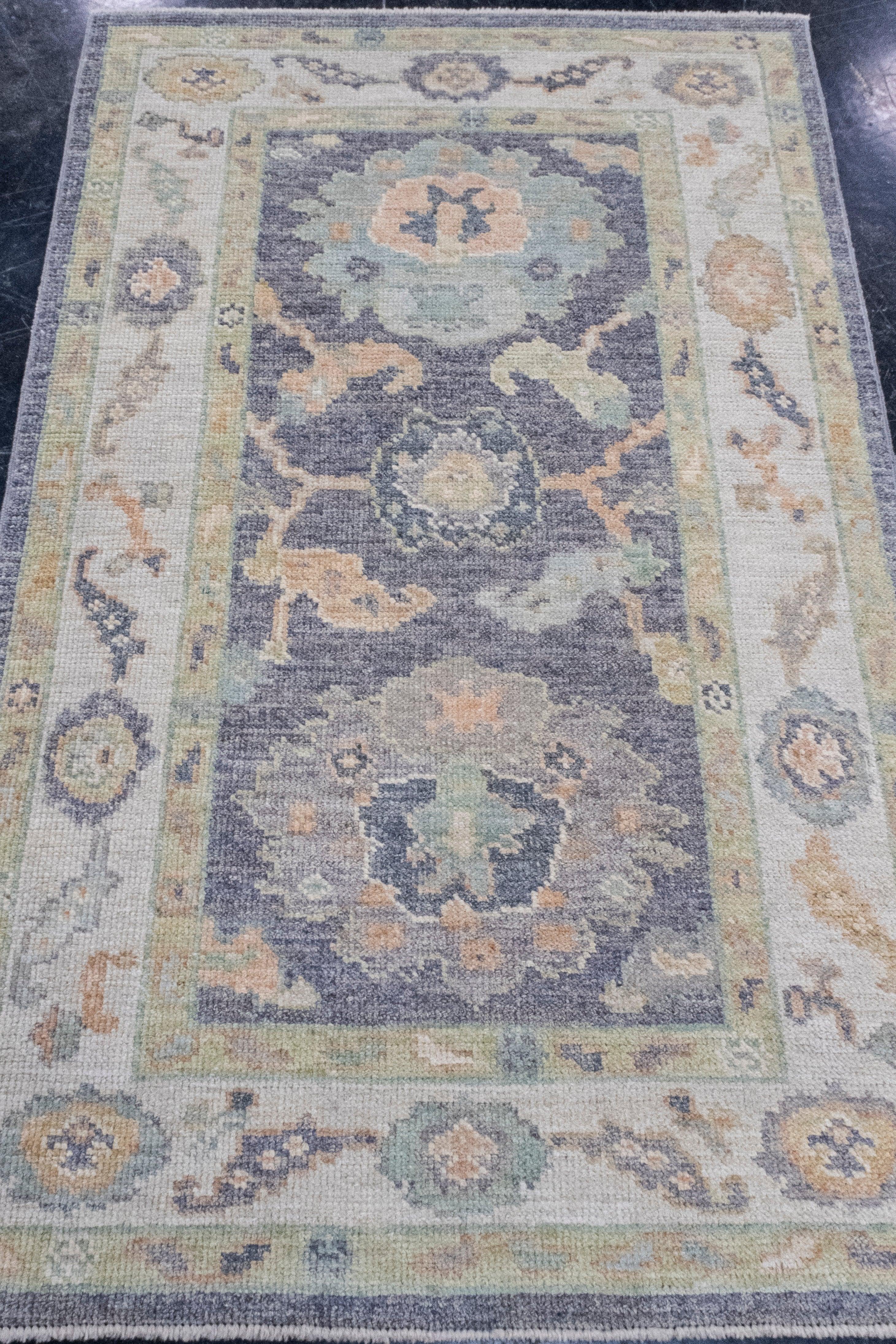 Turkish Oushak Rug 3'2