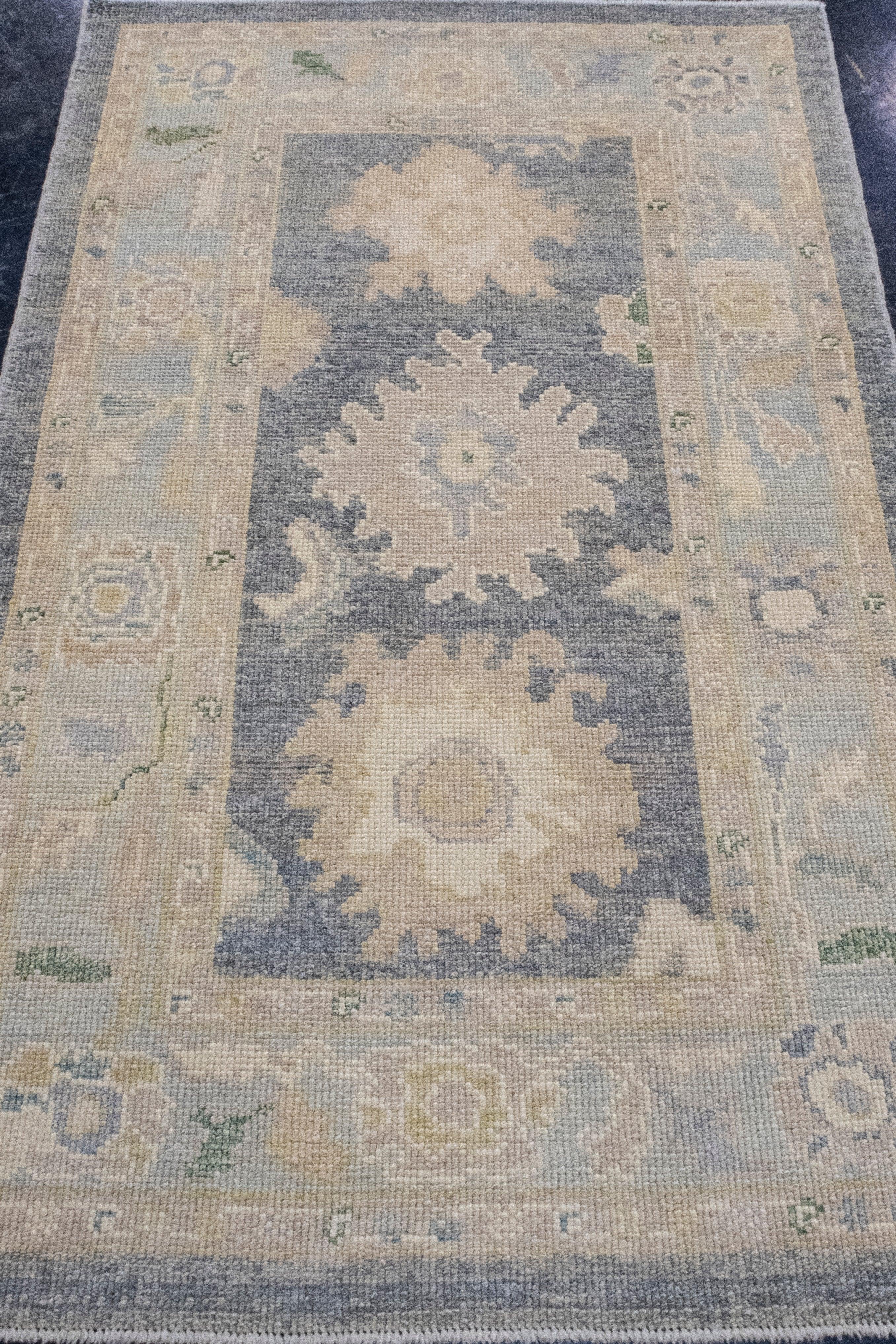 Turkish Oushak Rug 3'3