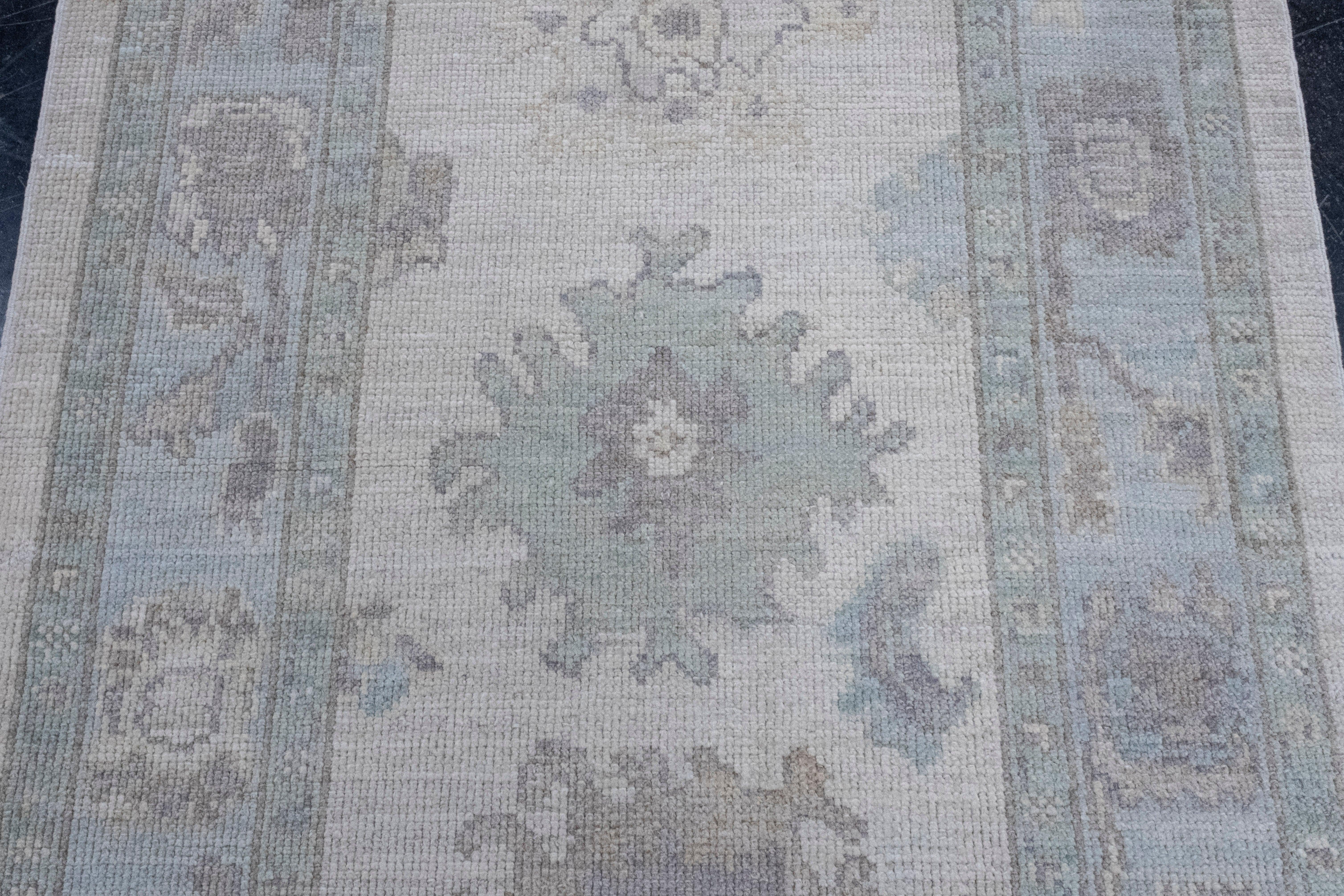 Contemporary Turkish Oushak Rug 3'4
