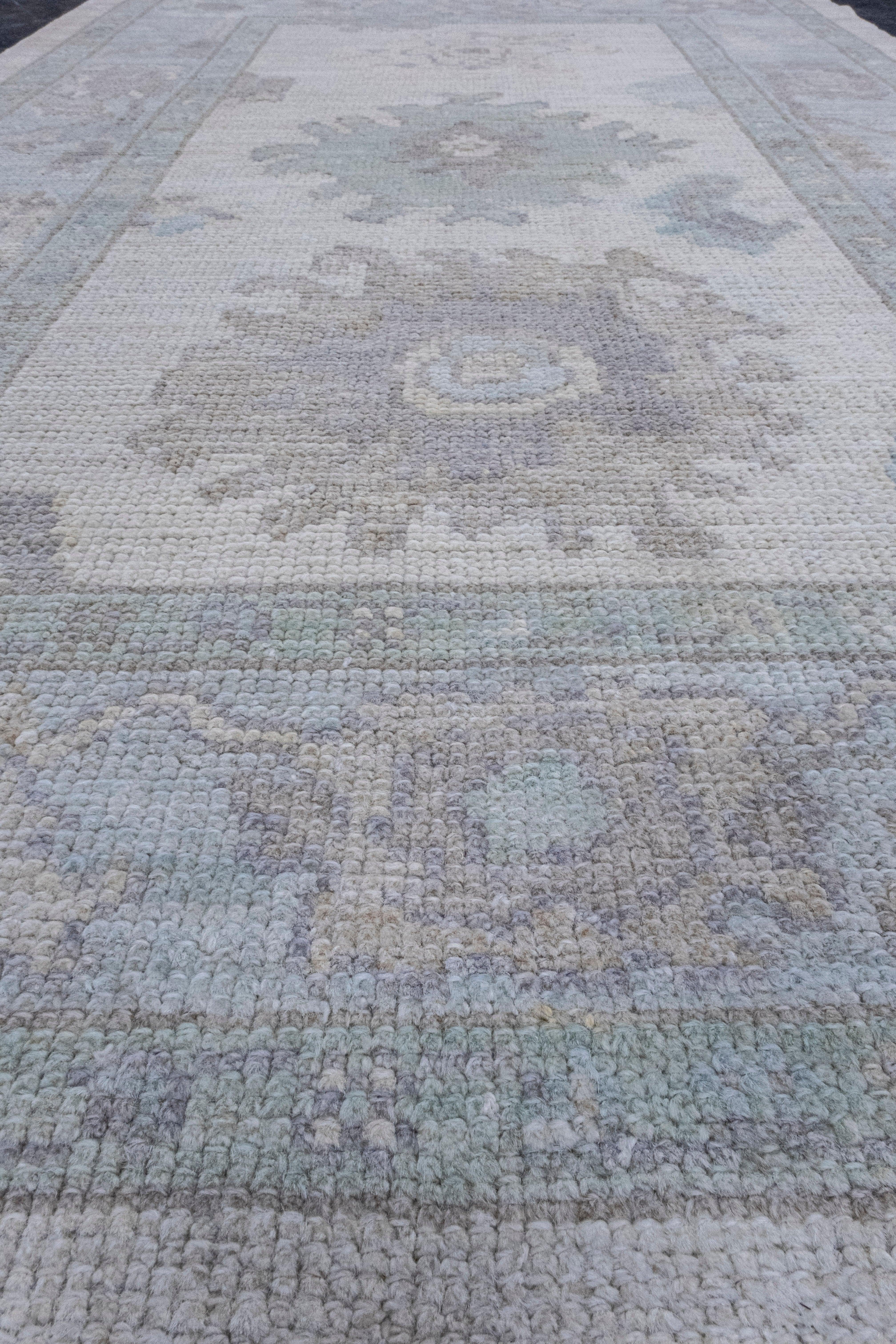 Wool Turkish Oushak Rug 3'4