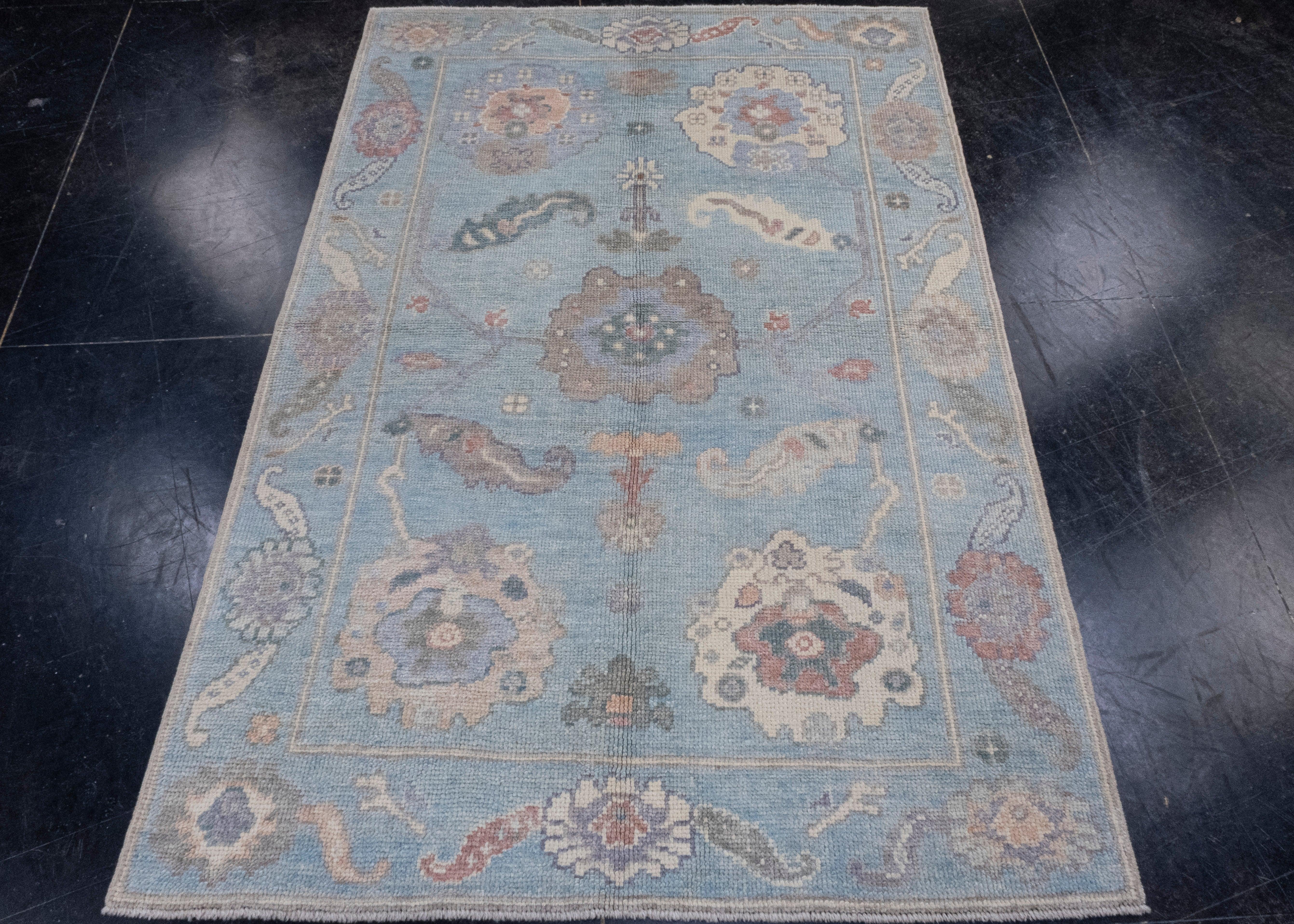 Turkish Oushak Rug 3'9