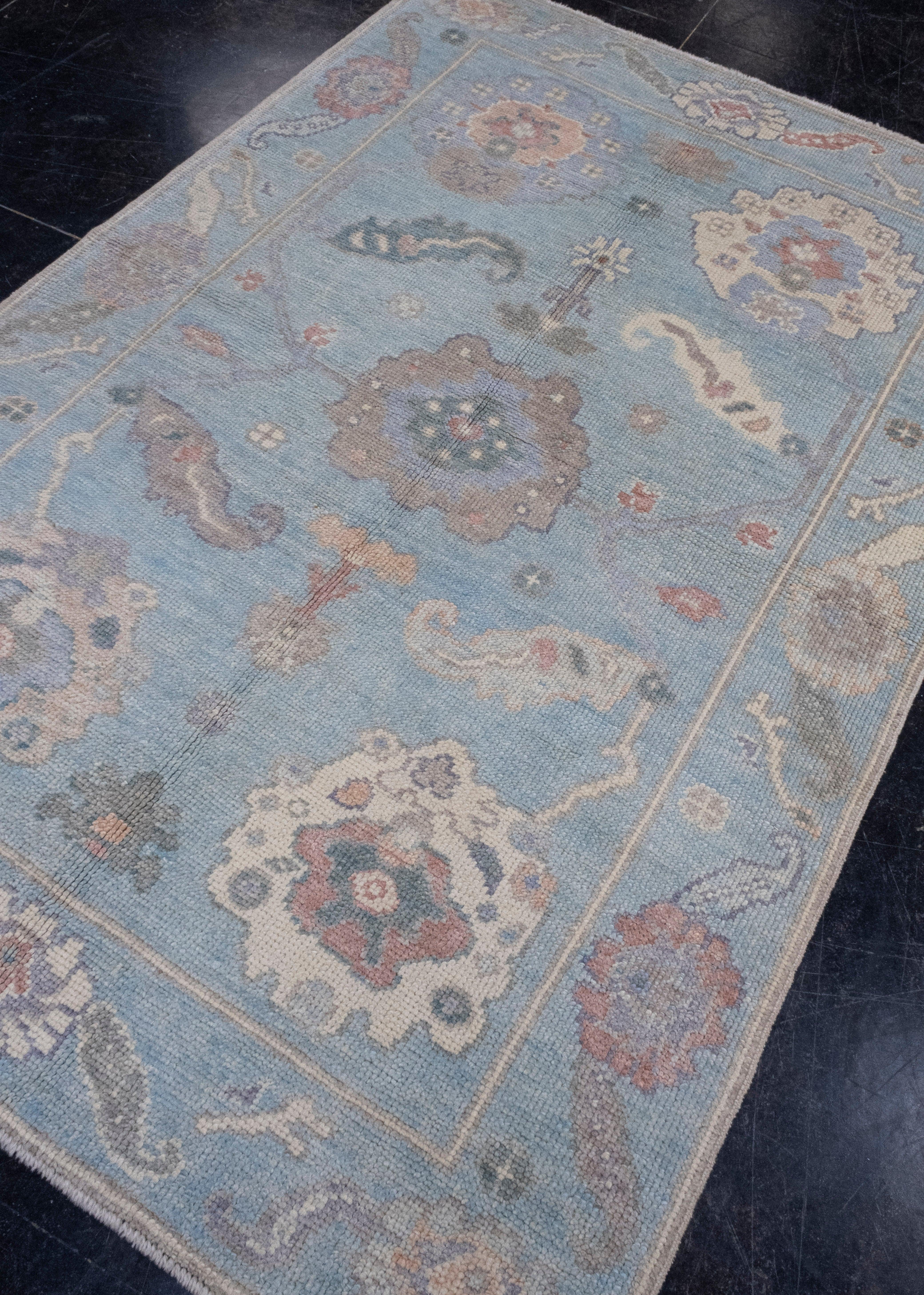 Turkish Oushak Rug 3'9
