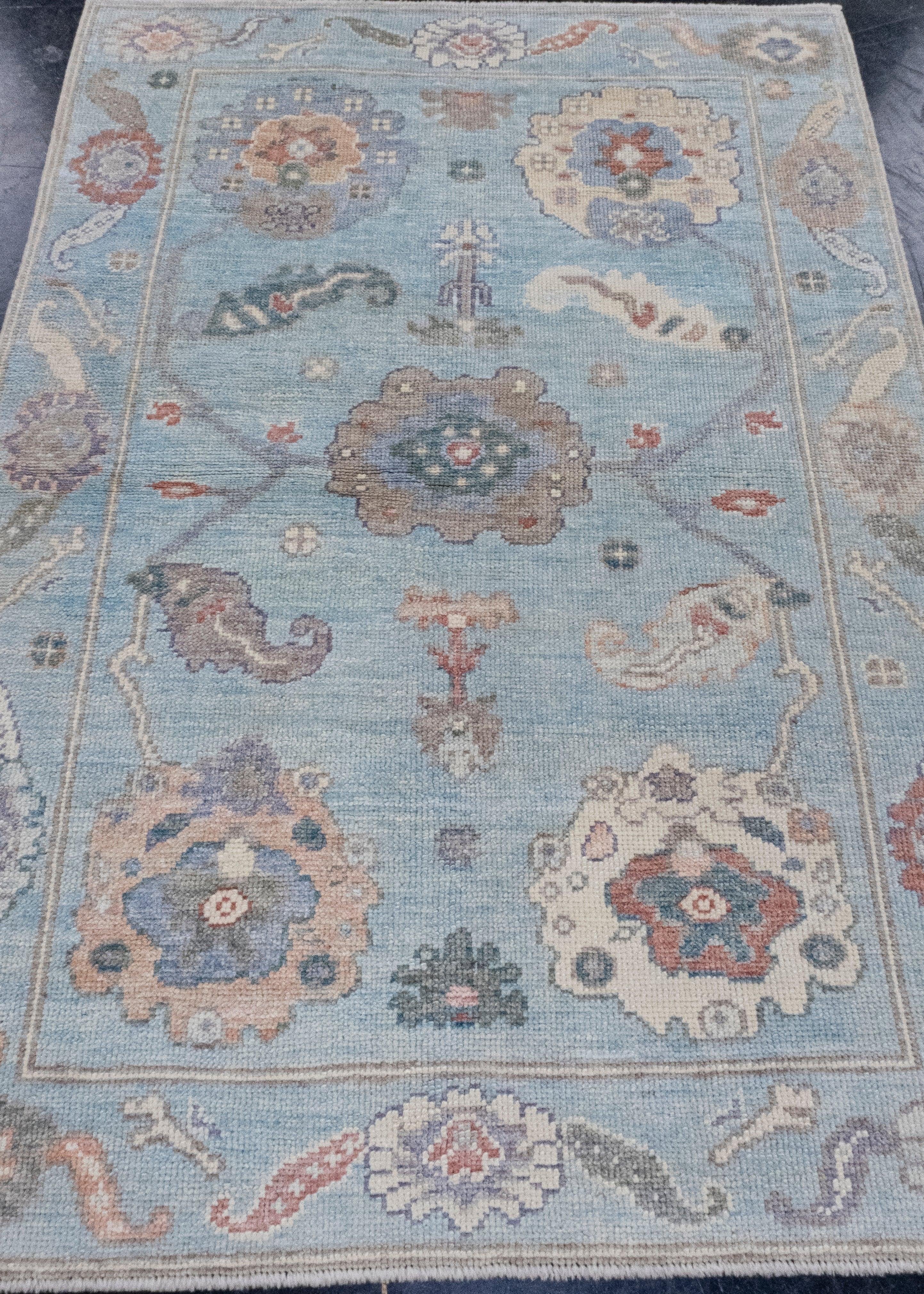Turkish Oushak Rug 3'9
