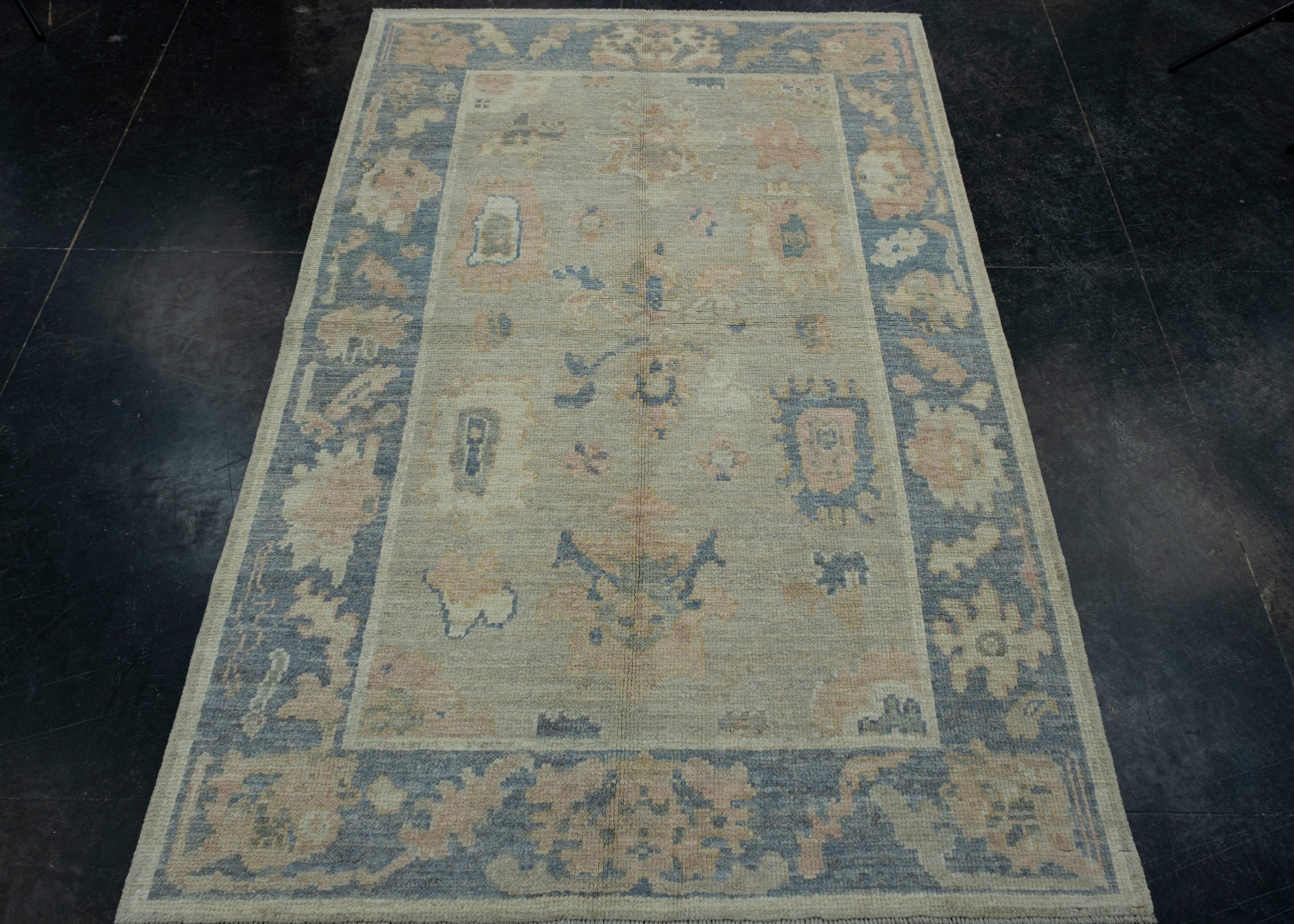 Turkish Oushak Rug 3'9