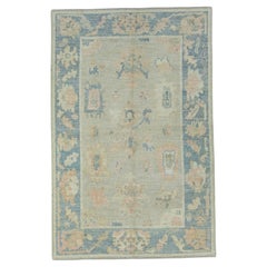 Tappeto Oushak turco 3'9" x 5'9" #17217