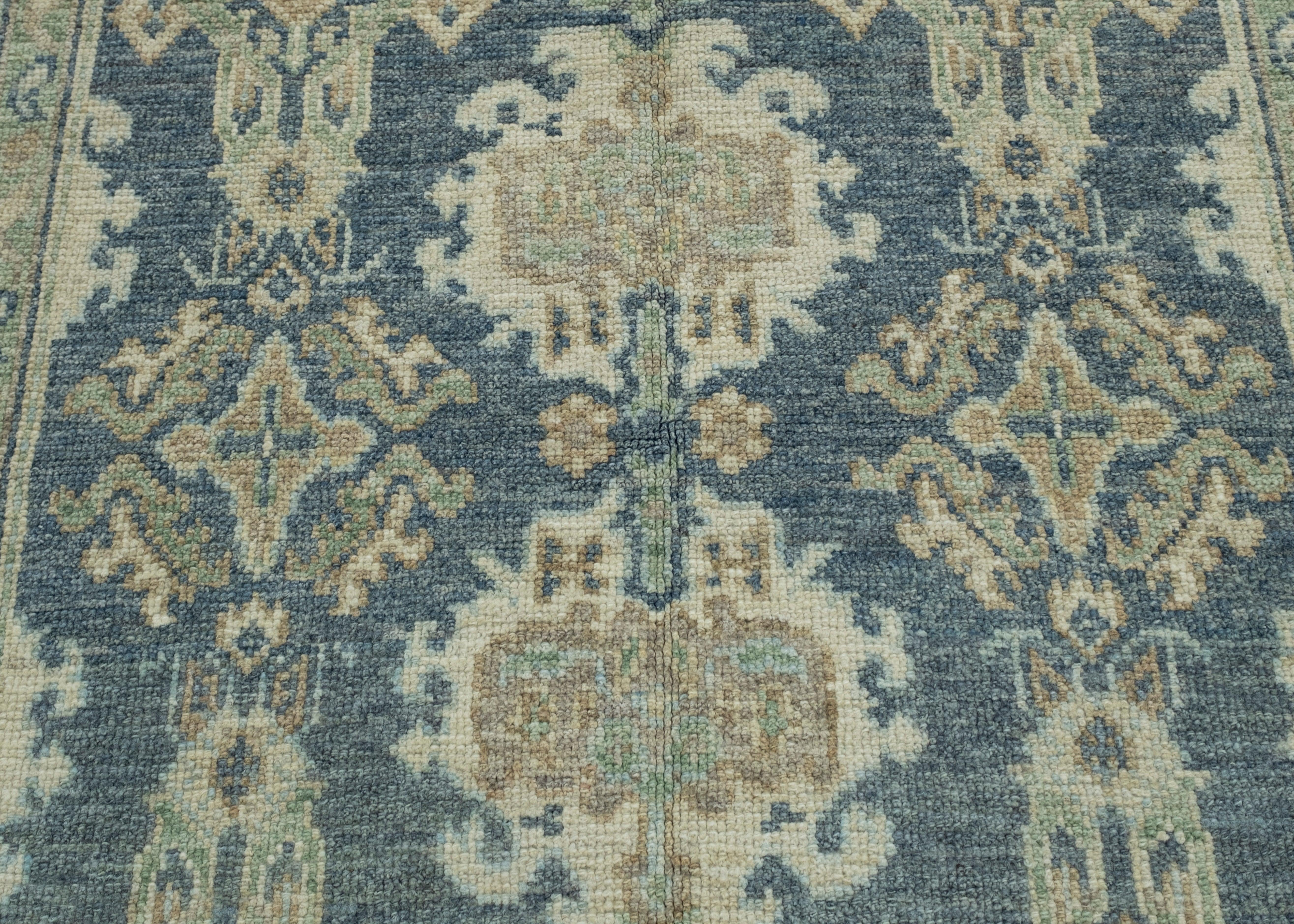 Wool Turkish Oushak Rug 3'9