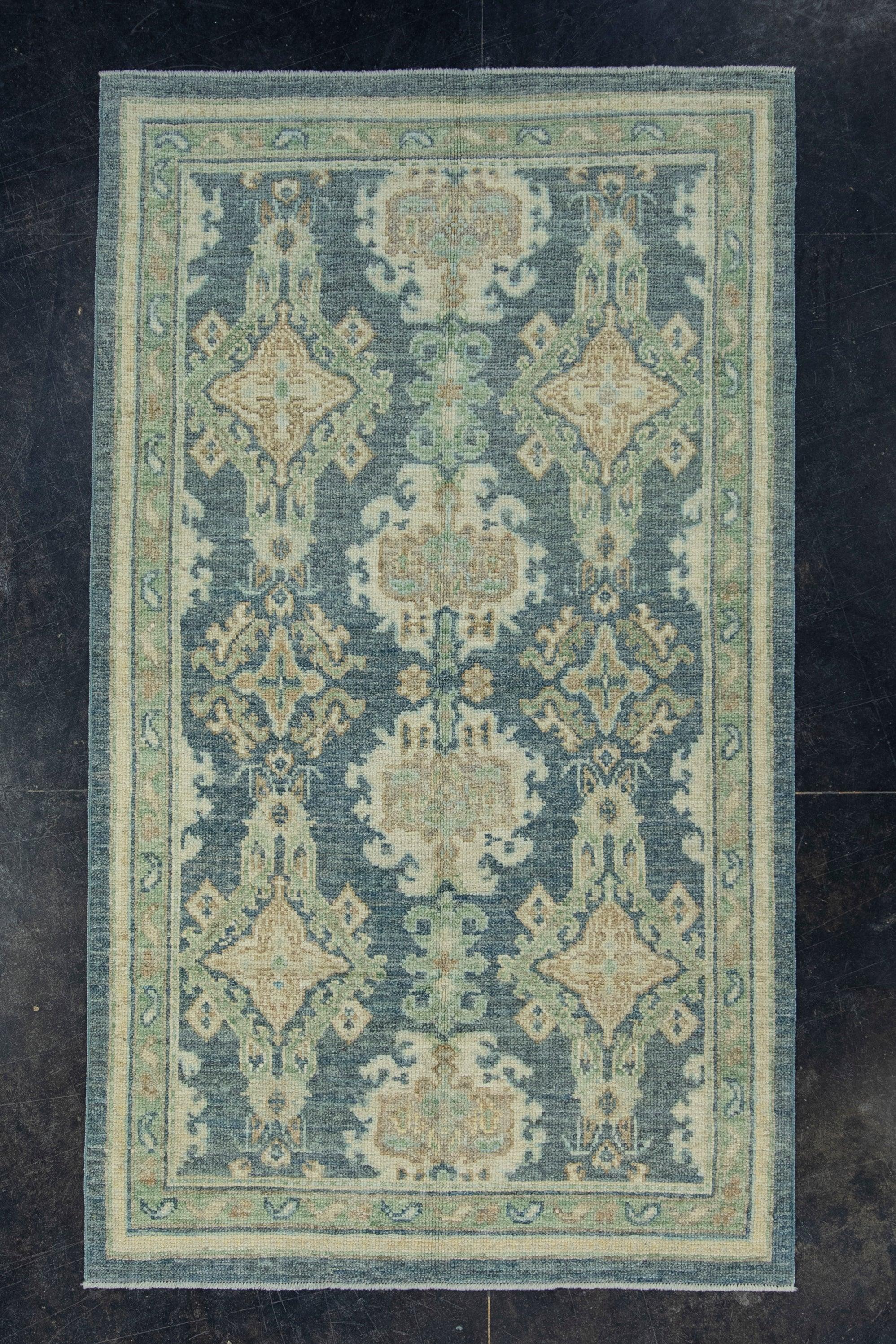 Turkish Oushak Rug 3'9