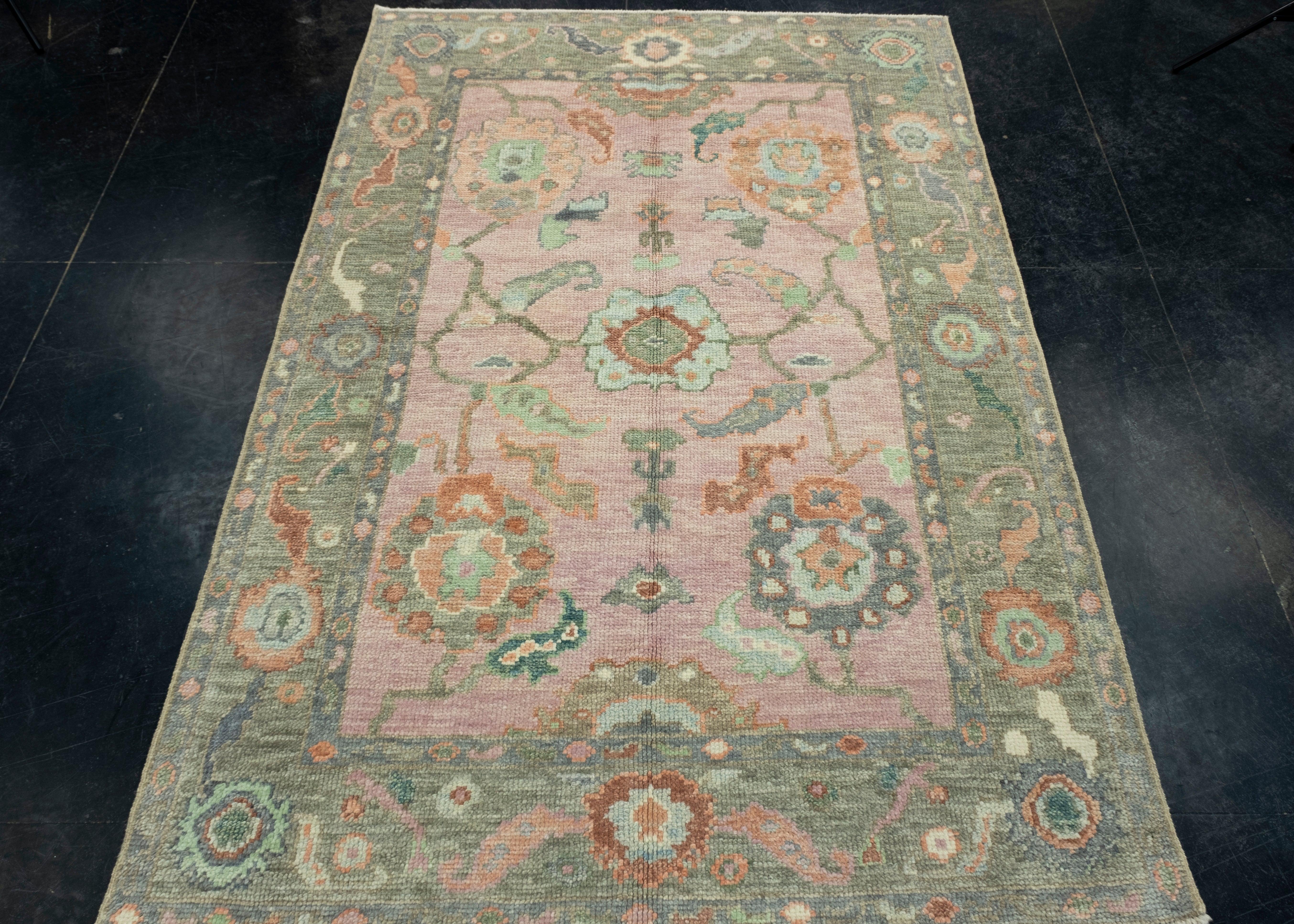 Turkish Oushak Rug 4' x 5'10