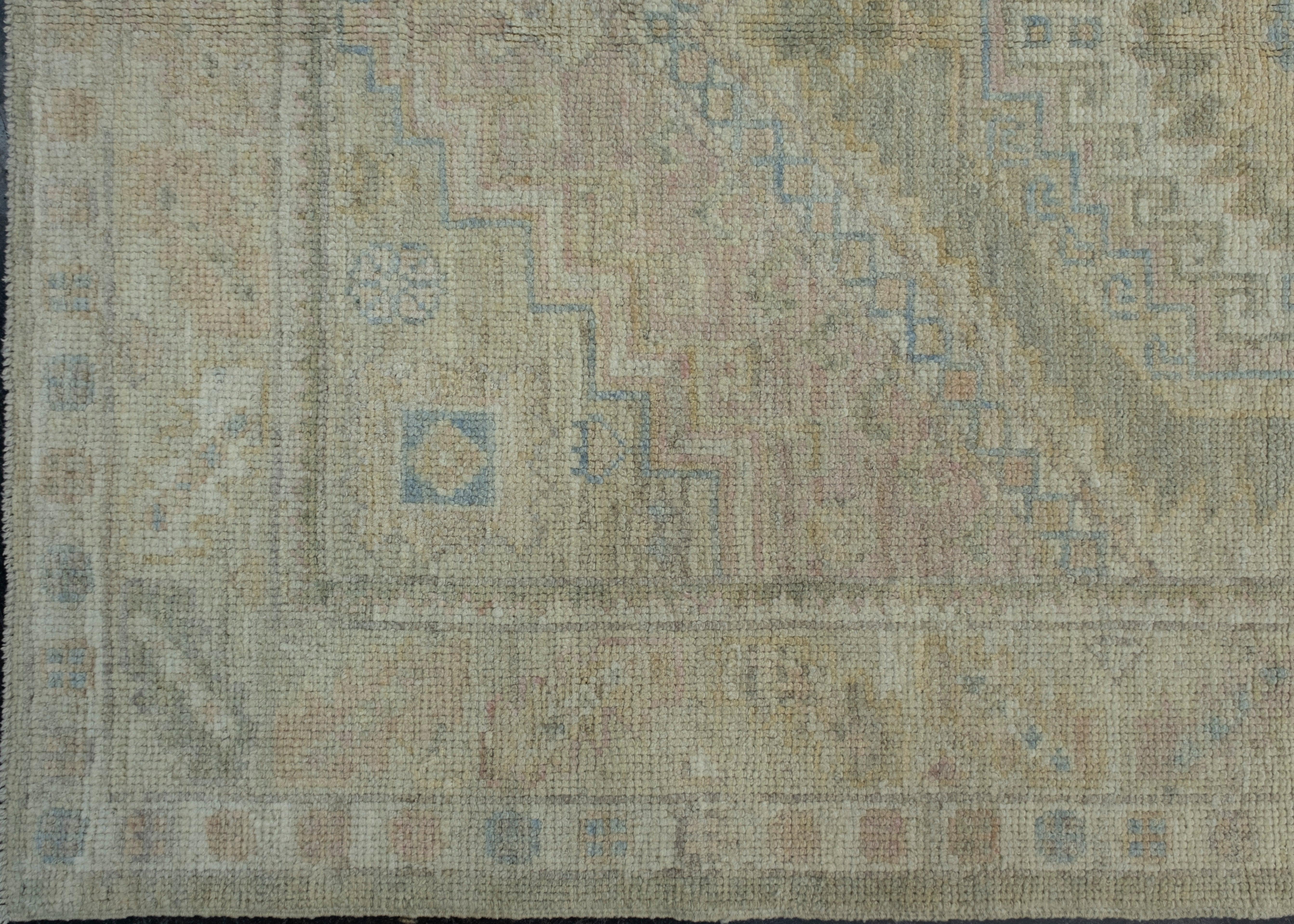 Annodato a mano Tappeto Oushak turco 4' x 5'10