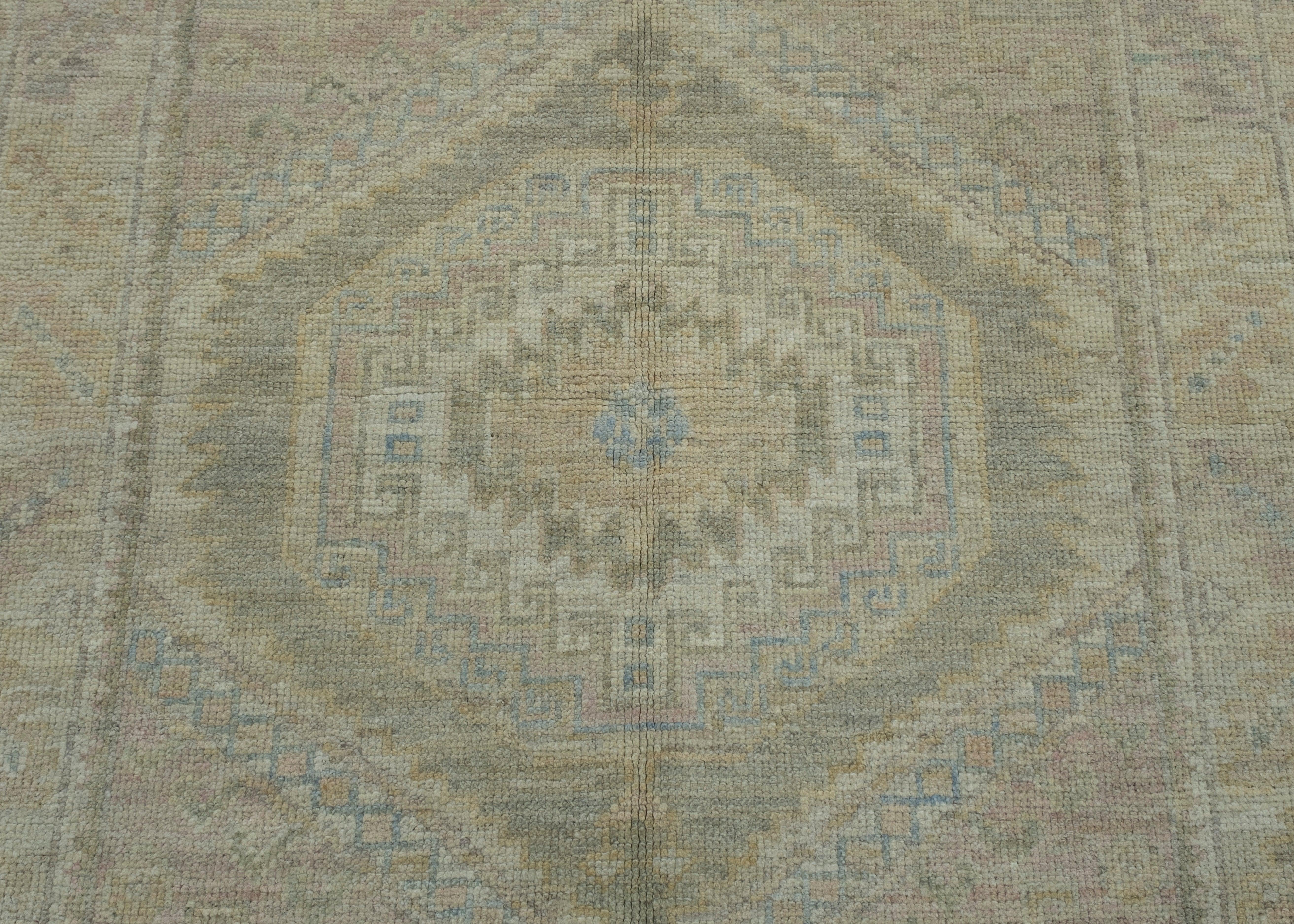 XXI secolo e contemporaneo Tappeto Oushak turco 4' x 5'10