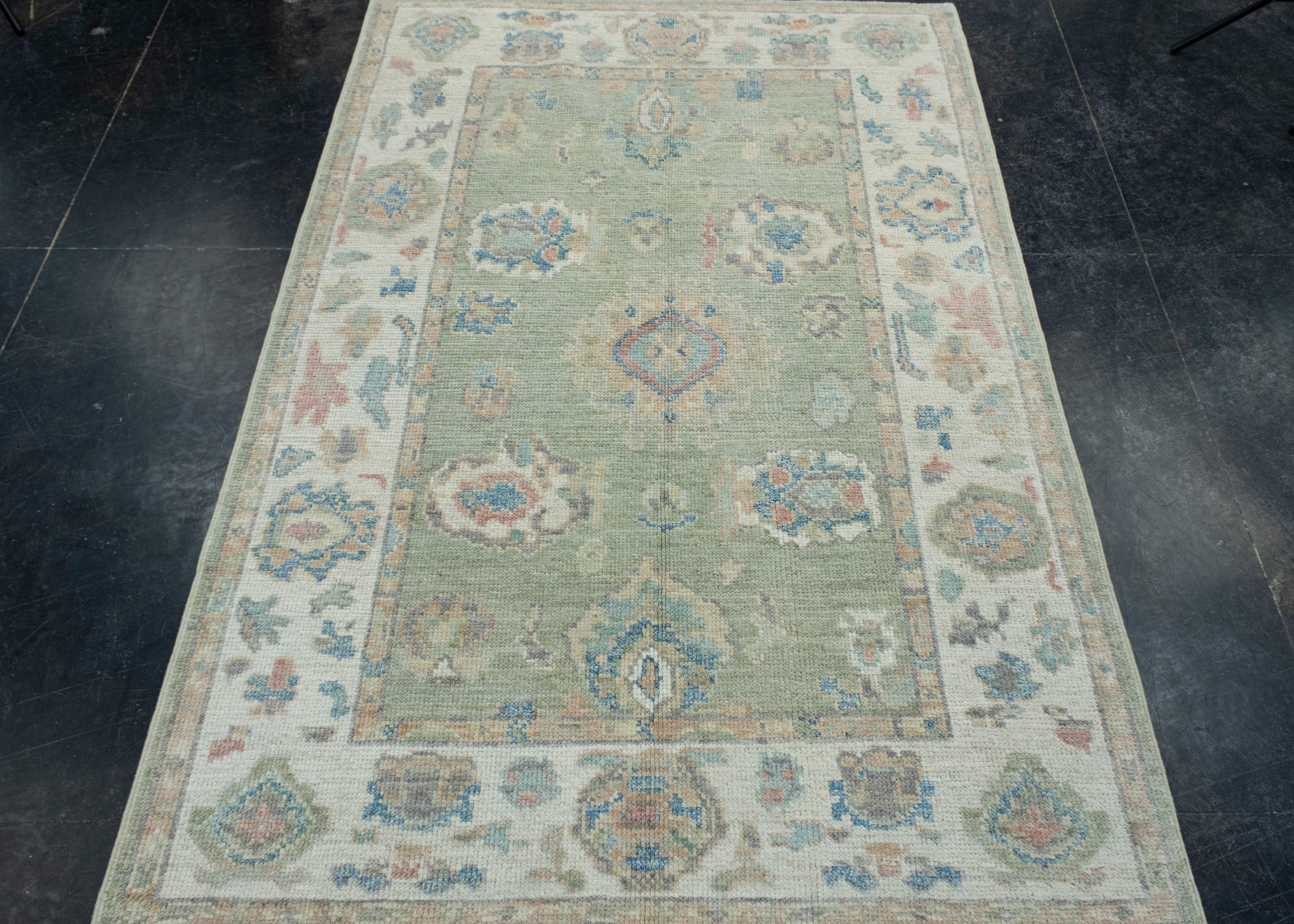 Turkish Oushak Rug 4' x 5'10