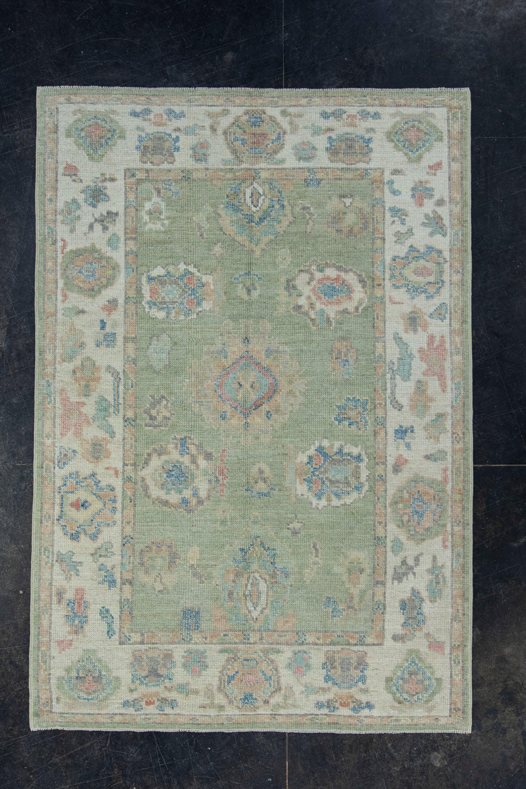 Turkish Oushak Rug 4' x 5'10