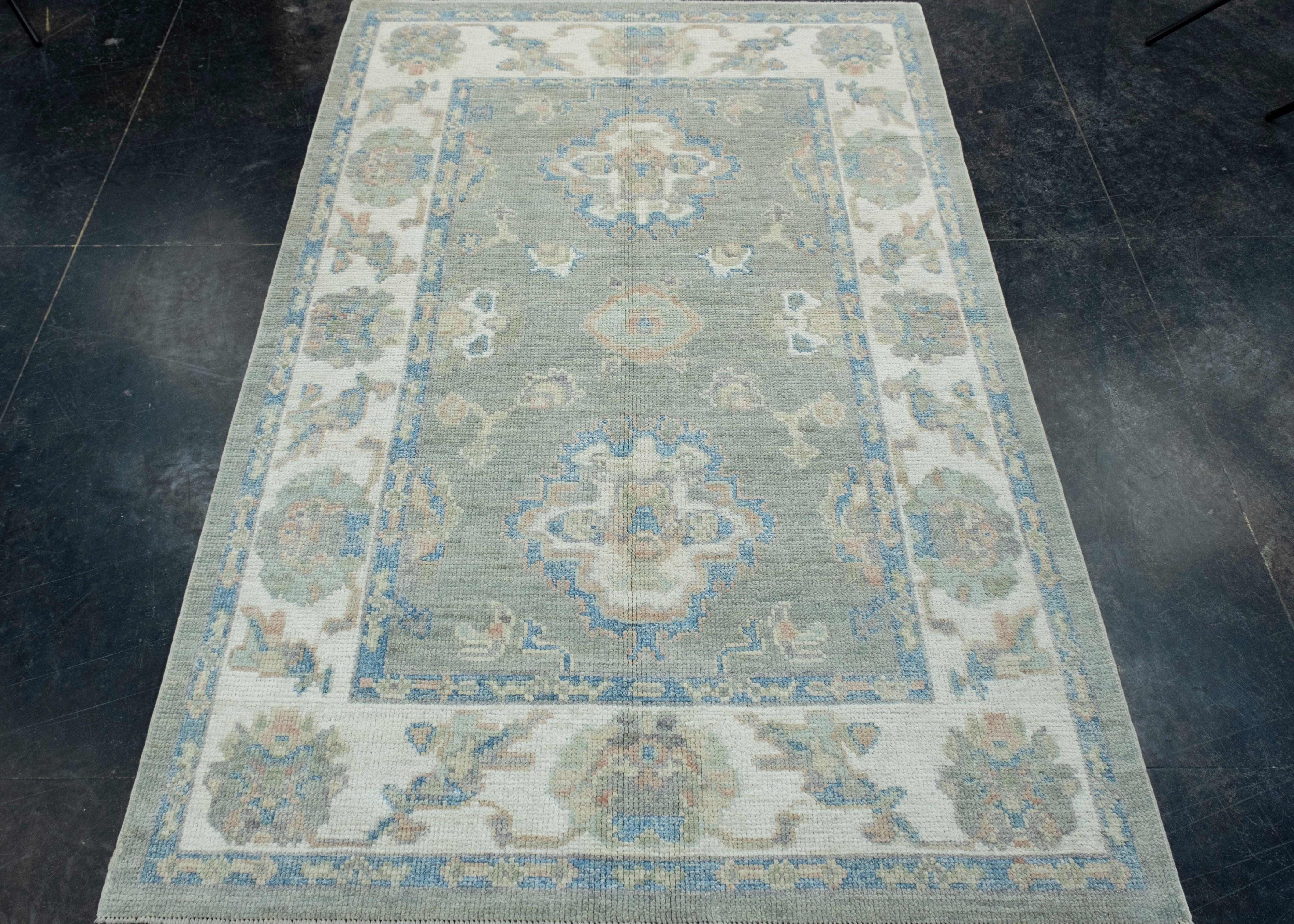 Turkish Oushak Rug 4' x 5'11