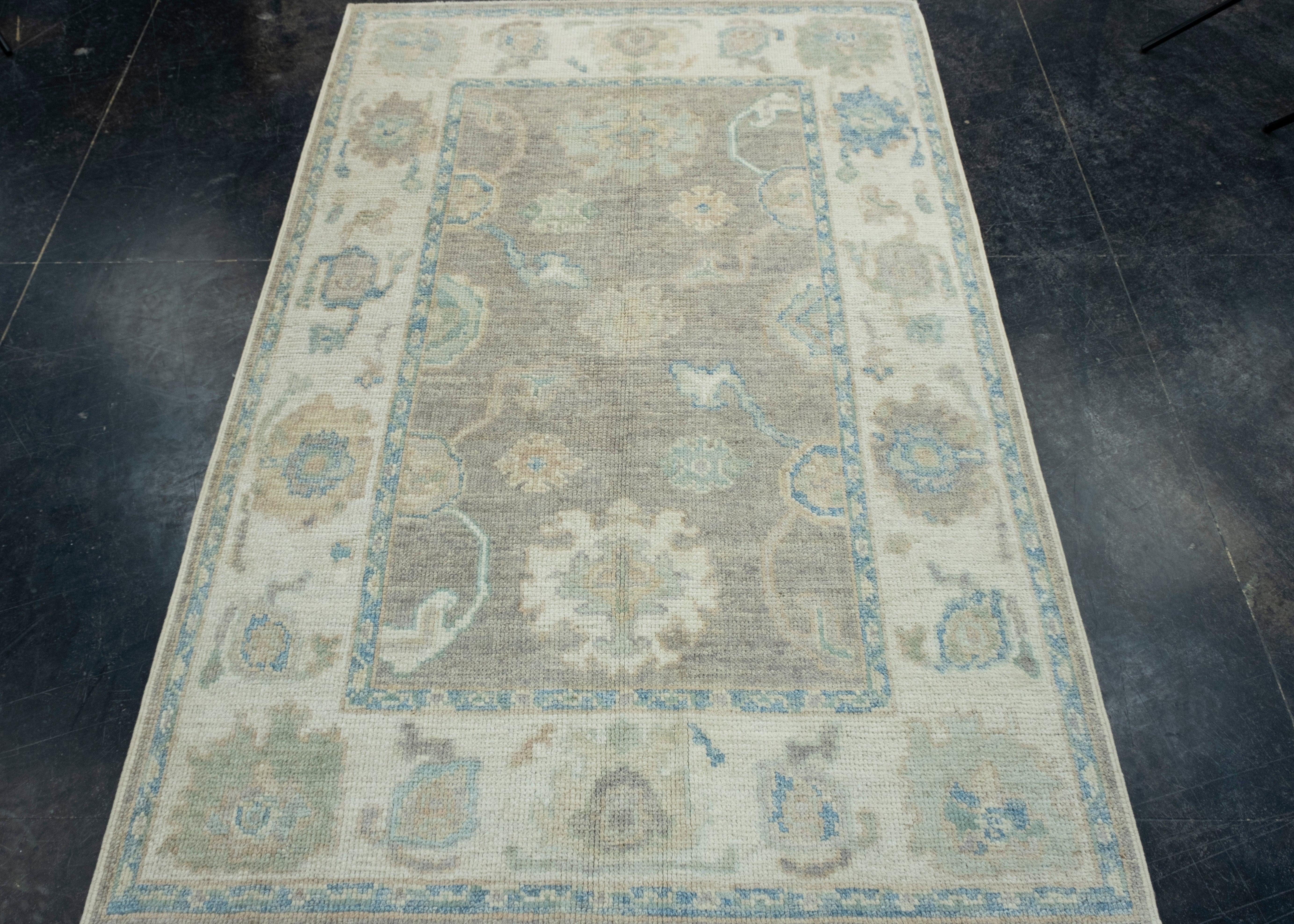 Turkish Oushak Rug 4' x 5'11