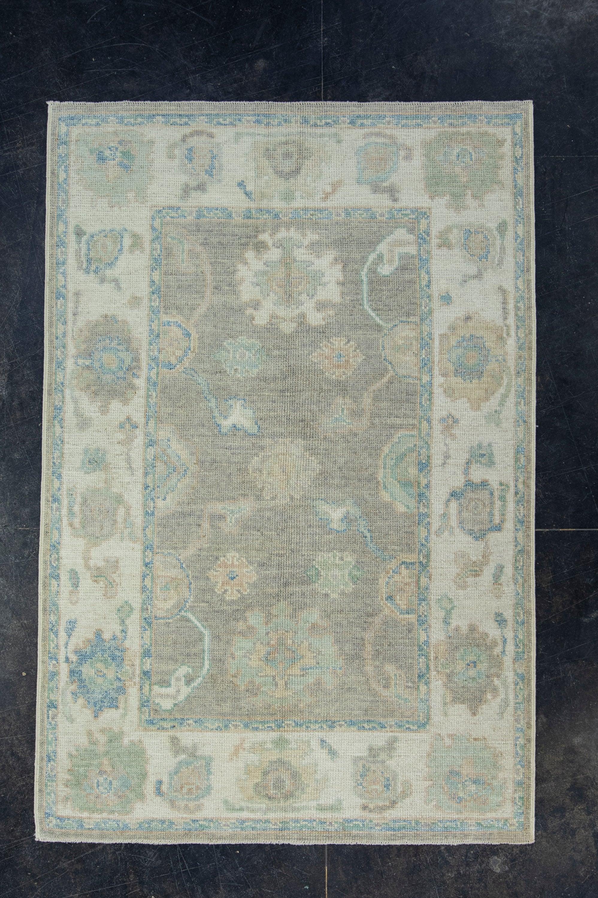 Turkish Oushak Rug 4' x 5'11