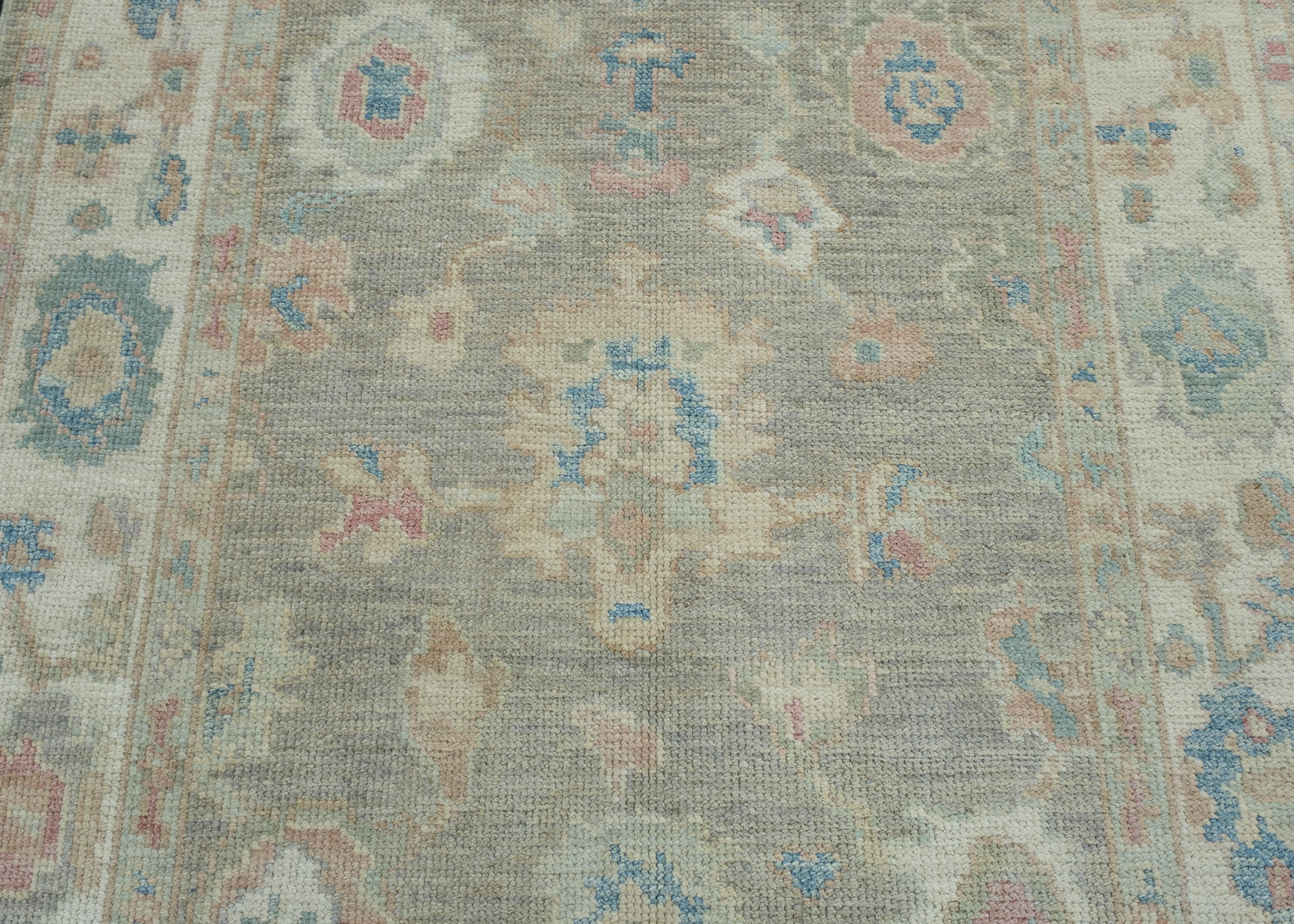 Wool Turkish Oushak Rug 4' x 5'8